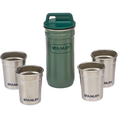 Stanley Adventure Stainless Steel Shot Glasses Set of 4 - Unbreakable, Dishwasher Safe, Camping & Outdoor Drinking Cups for Whiskey, Tequila, Vodka - Perfect for Parties, BBQs, and Tailgating