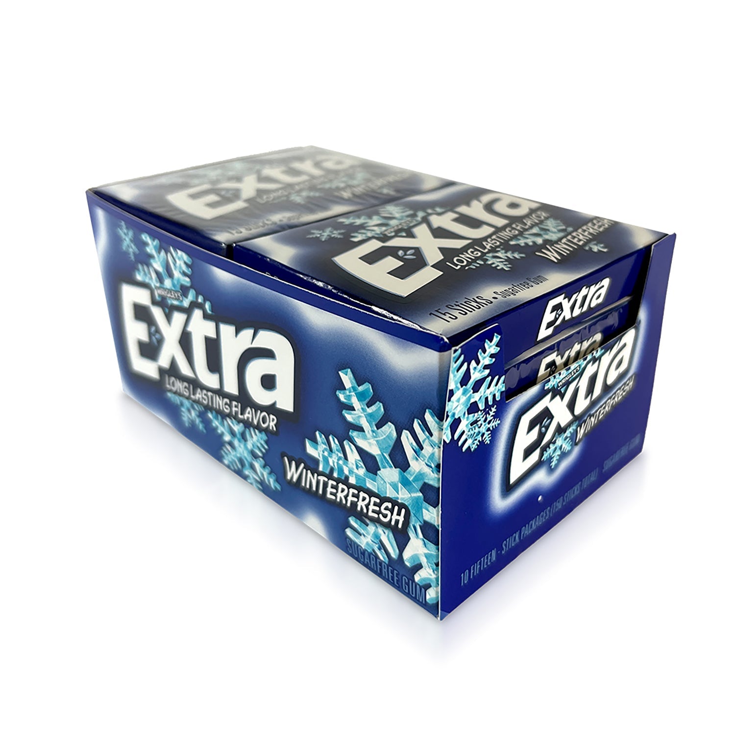 Extra Winterfresh Sugar-Free Chewing Gum (15 Sticks, 10-Pack Box) - Fresh Breath On-The-Go for Work, School & Travel