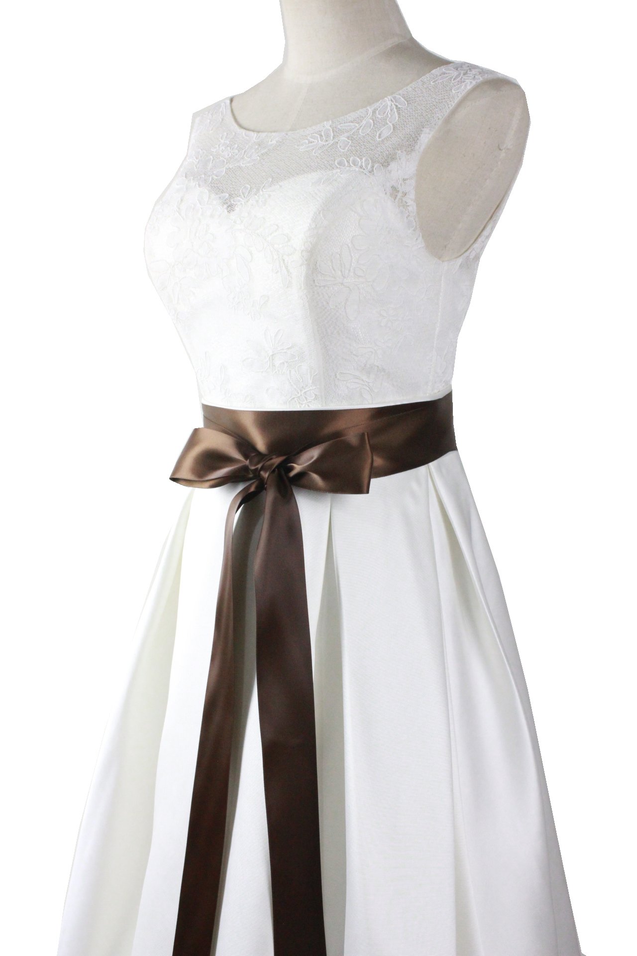 Leimandy 2 Inch Wide Satin Ribbon Sash - Elegant Wedding Dress Belt, Bridal Waistband for Formal Gowns, Prom, Quinceañera & Pageant Accessories