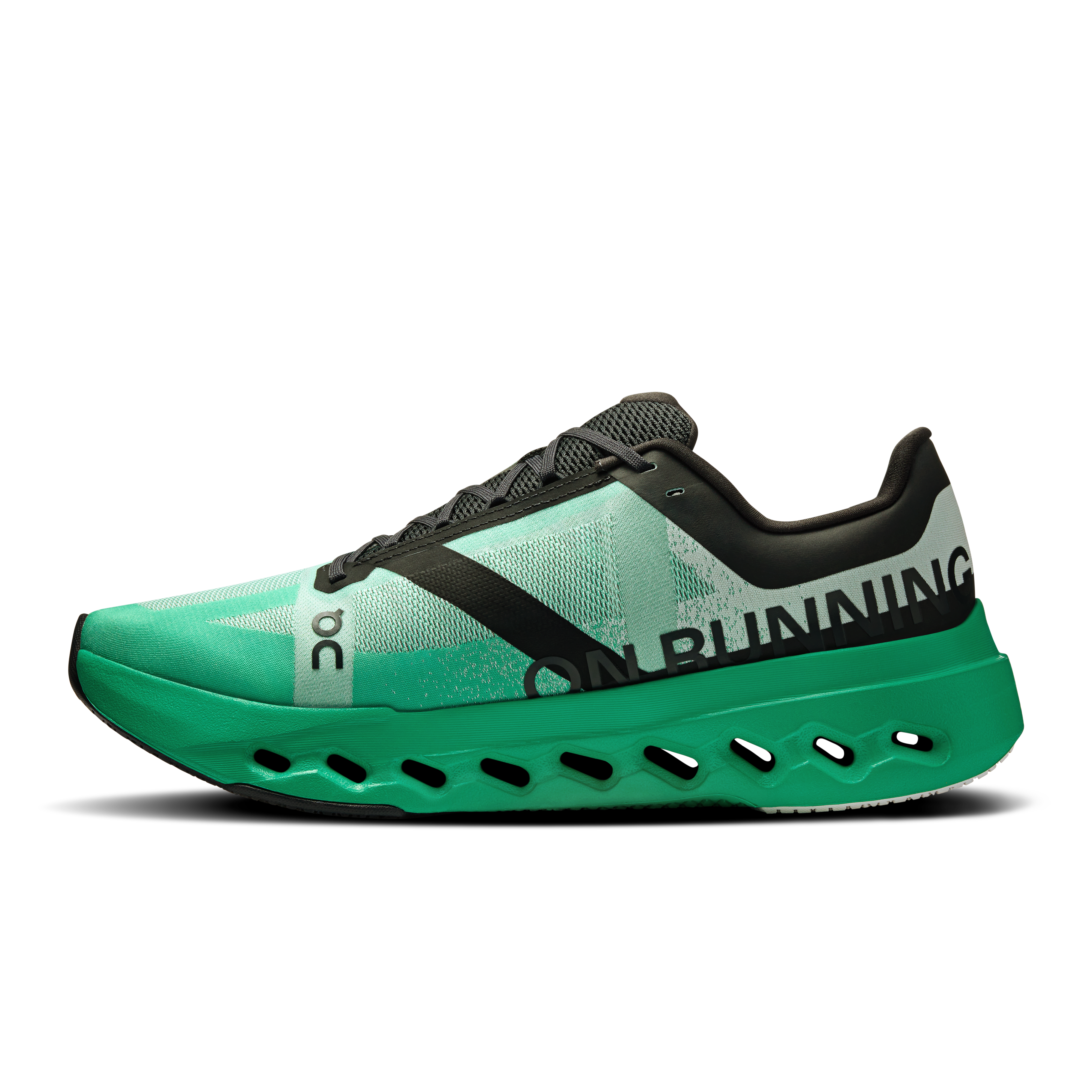 On Running Men's Cloudsurfer Next Running Shoes - Mint & Black | Lightweight Cushioned Sneakers for Jogging, Gym Workouts & Everyday Wear