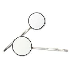 **Rhodium-Coated Dental Mirrors - 12Pcs/Box - Front Surface Diagnostic Intraoral Mouth Mirror for Dentists & Hygienists - Stainless Steel Cone Socket - Size 6/26mm - Perfect for Dental Exams, Cleanings & Oral Surgery**