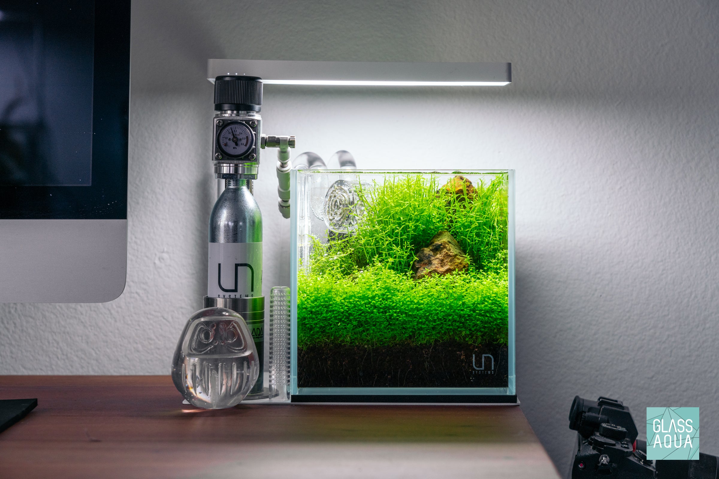 Premium UNS Rimless Cube Glass Aquarium Tank - 5 Gallon Crystal Clear Nano Fish Tank for Betta, Shrimp & Aquatic Plants | Perfect for Home, Office & Classroom Decor