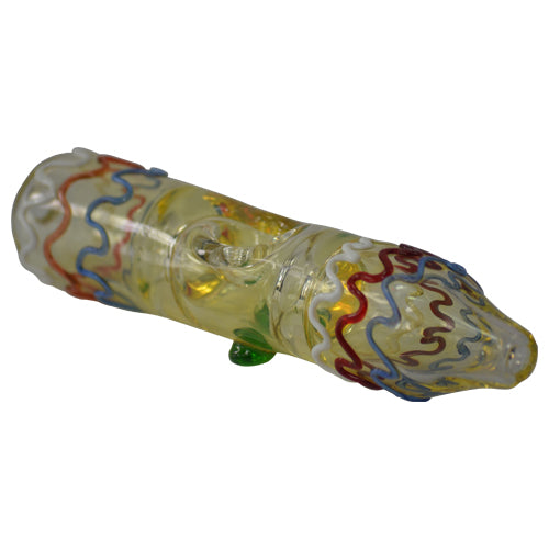 Premium Squiggly Steamroller Pipe - Unique Handmade Glass Smoking Pipe for Smooth Hits - Perfect for Herbs, Tobacco & Relaxation at Home or Outdoors