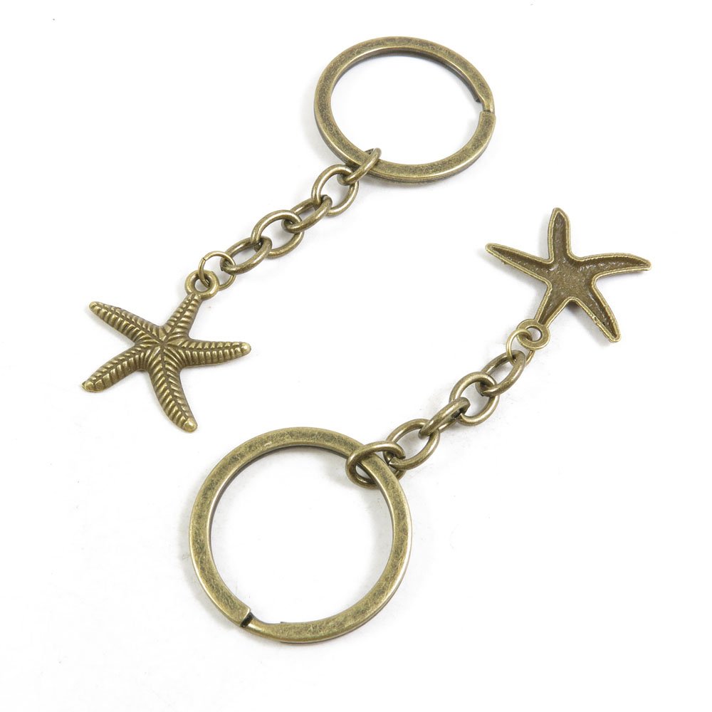 Wholesale Bulk Starfish Keychains - Fashion Jewelry Keyrings for Car Keys, Door Keys & Key Tags | Perfect for Beach-Themed Gifts, Party Favors & Key Organization