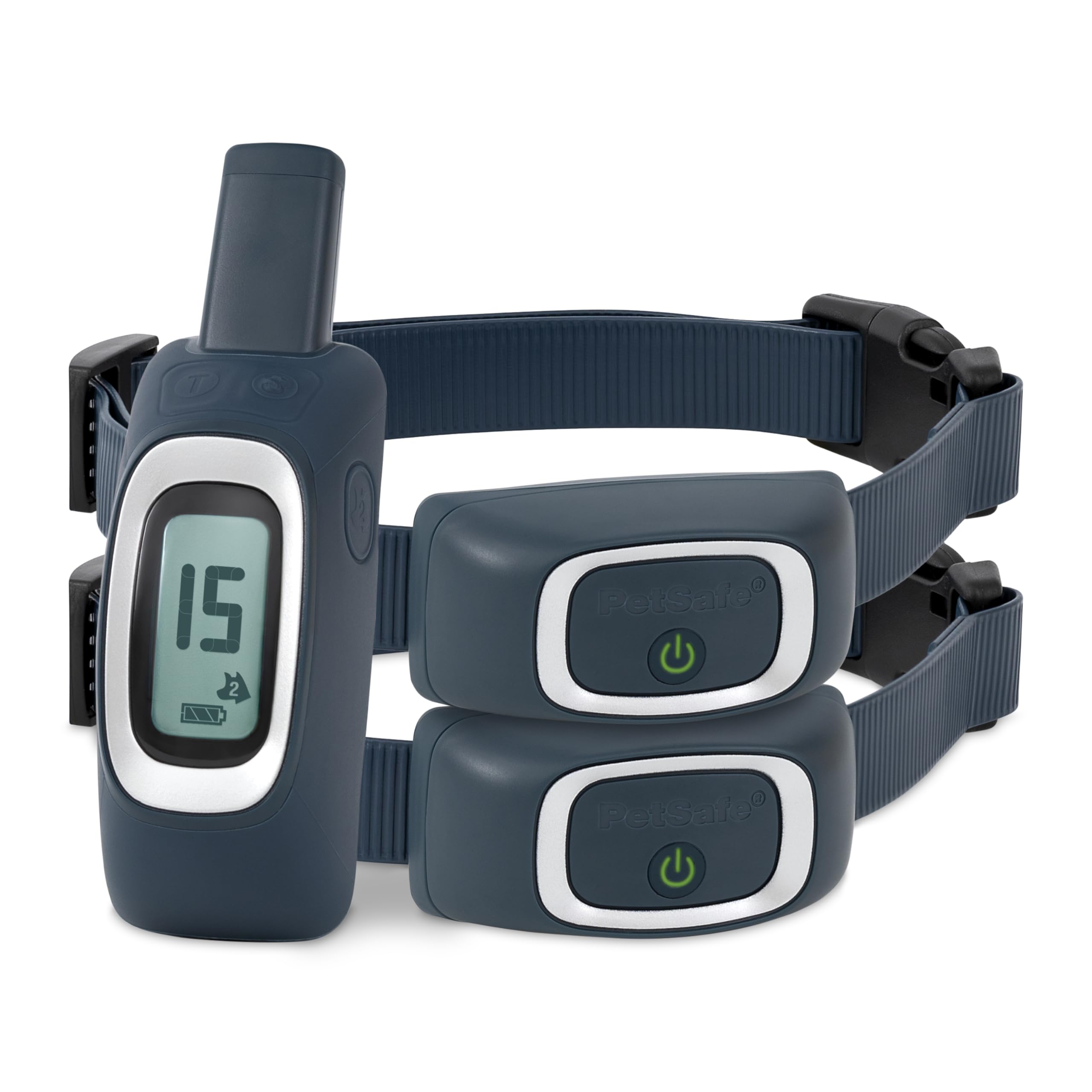 PetSafe 900 Yard Remote Training Collar for Dogs - 2 Dog Kit with Tone, Vibration & 15 Static Stimulation Levels | Long Range Waterproof Rechargeable Collar | Perfect for Off-Leash Training, Hunting & Outdoor Adventures