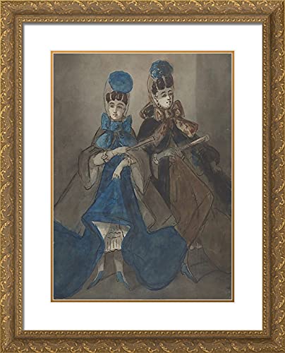 Gold Ornate Wood Frame with Double Matting
