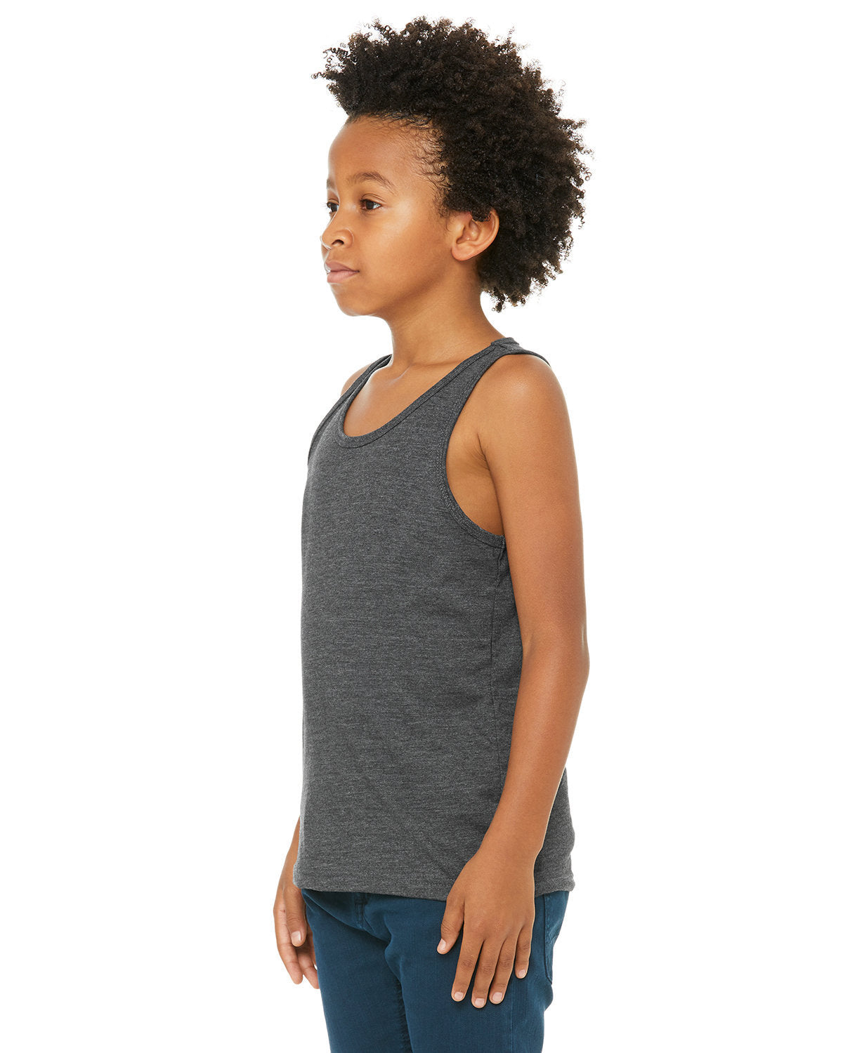 Bella + Canvas 3480YCV Youth Heather CVC Tank Top - Soft & Comfortable Cotton Blend for Kids & Teens - Perfect for Summer, Sports & Casual Wear
