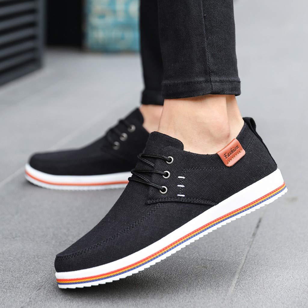 **IQYU Men's Running Shoes - Lightweight Breathable Trainers for Outdoor Sports & Casual Wear - Non-Slip Boat Deck Slippers with Soft Cushioning - Perfect for Jogging, Gym, Travel & Daily Use**