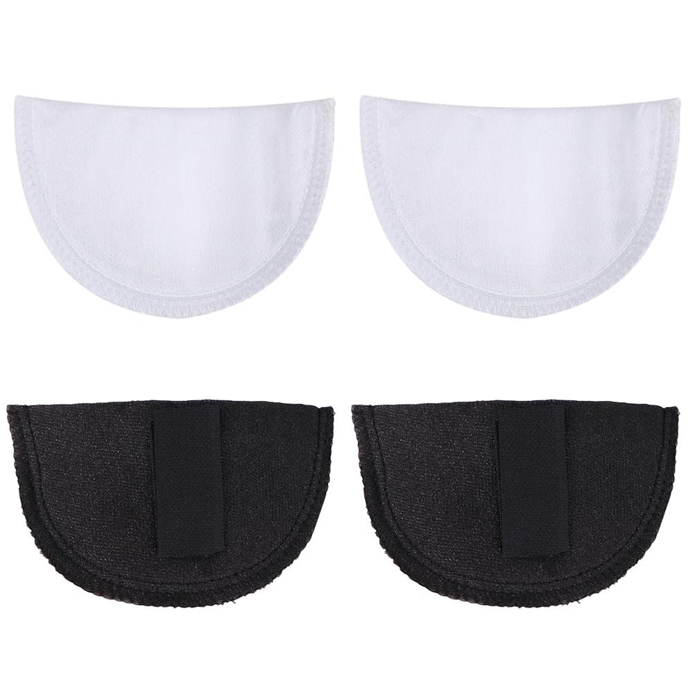 EXCEART 2 Pairs Shoulder Pads with Hook and Loop Tape - Sponge Foam Shoulder Pads for Men & Women - Suit Jacket Shoulder Pads for Knitwear, Dresses & Formal Attire - Perfect for Tailoring, Costumes & Professional Outfits