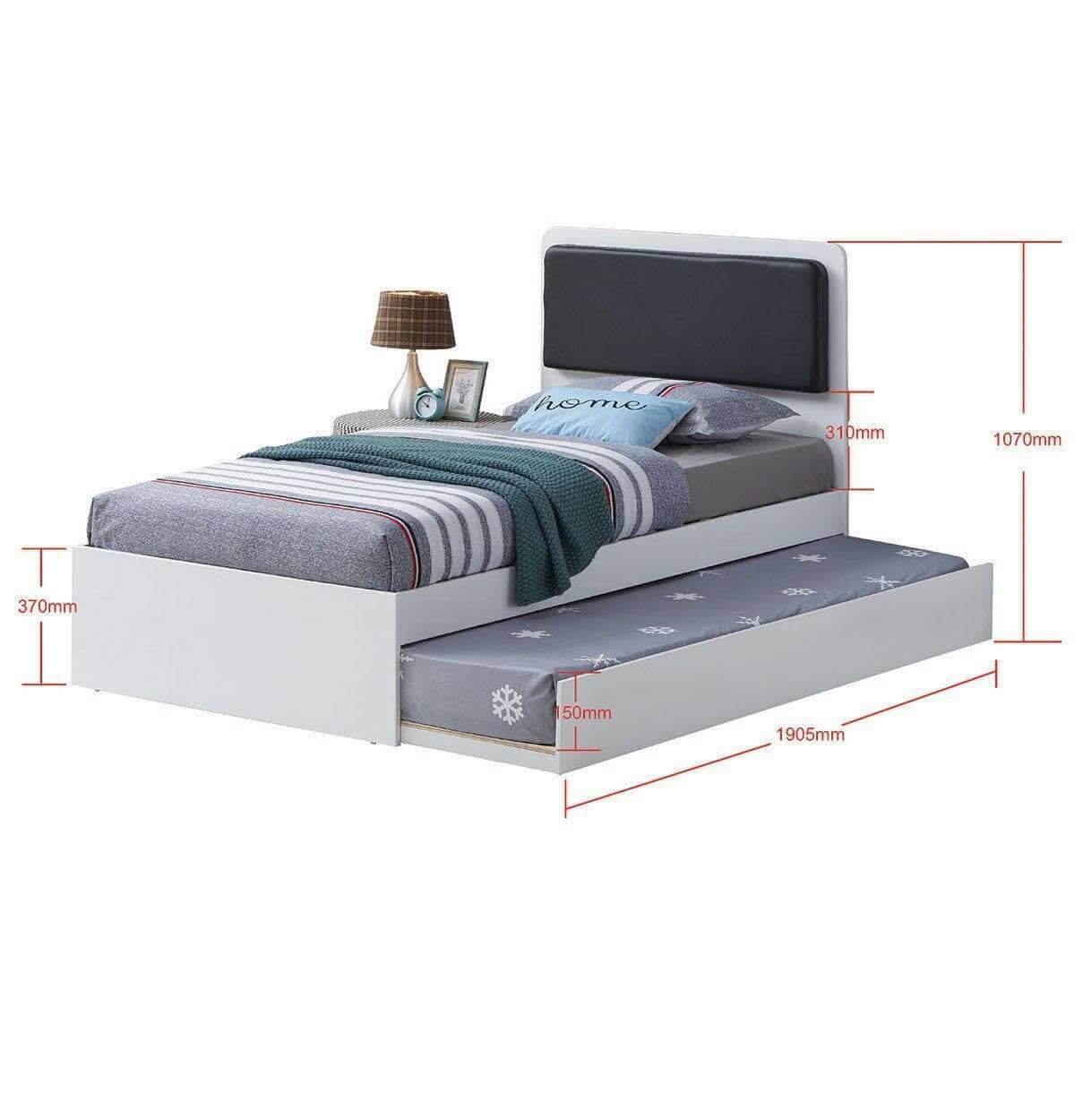 Kevla 3-in-1 Convertible Pull Out Bed Frame with Storage - Space Saving Guest Bed, Daybed & Sofa for Small Apartments & Dorm Rooms