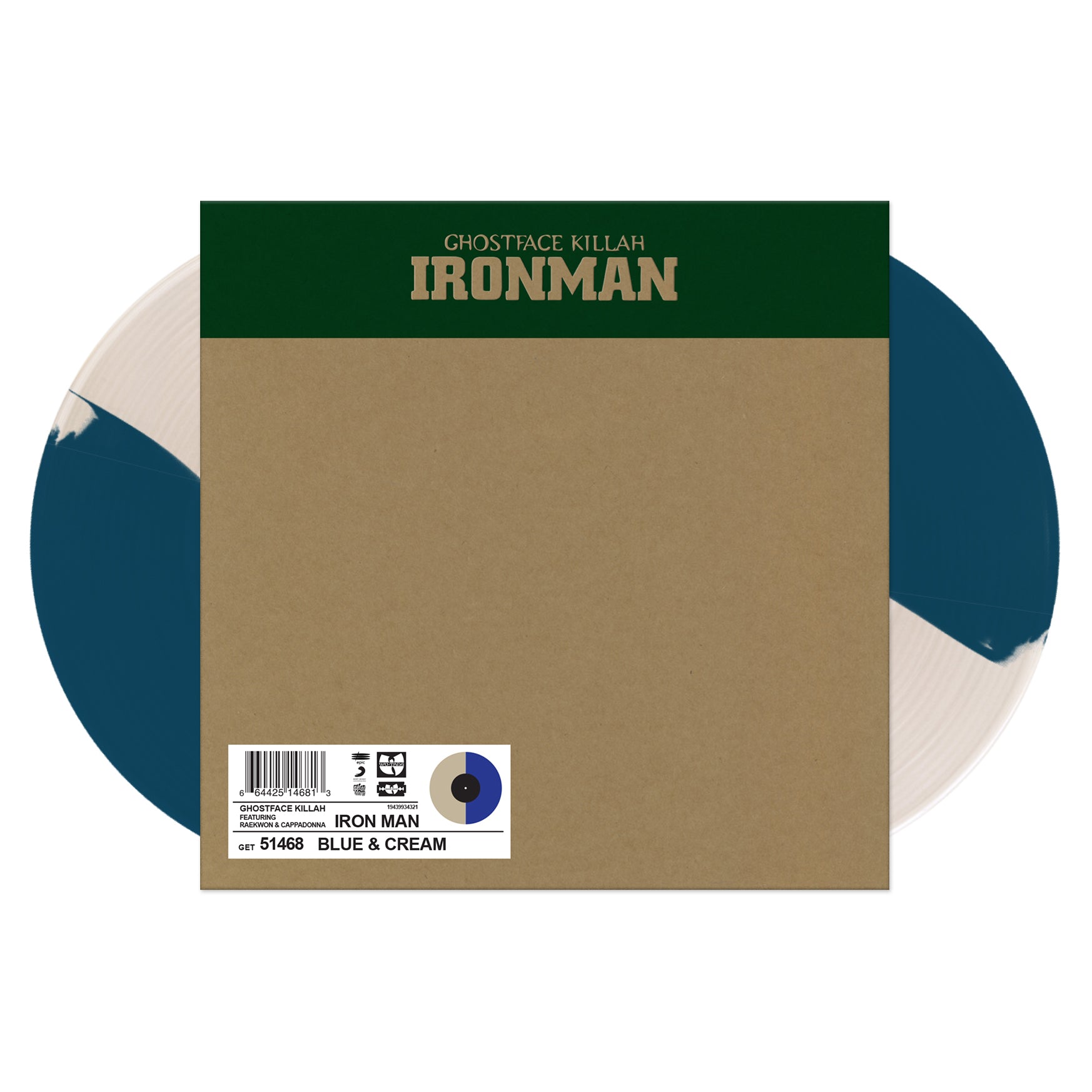 Ironman 25th Anniversary Edition Blue & Cream Colored 2xLP Vinyl Record - Limited Collector's Edition for Music Enthusiasts & Hip-Hop Fans - Perfect for Home Listening, DJ Sets & Gift Giving