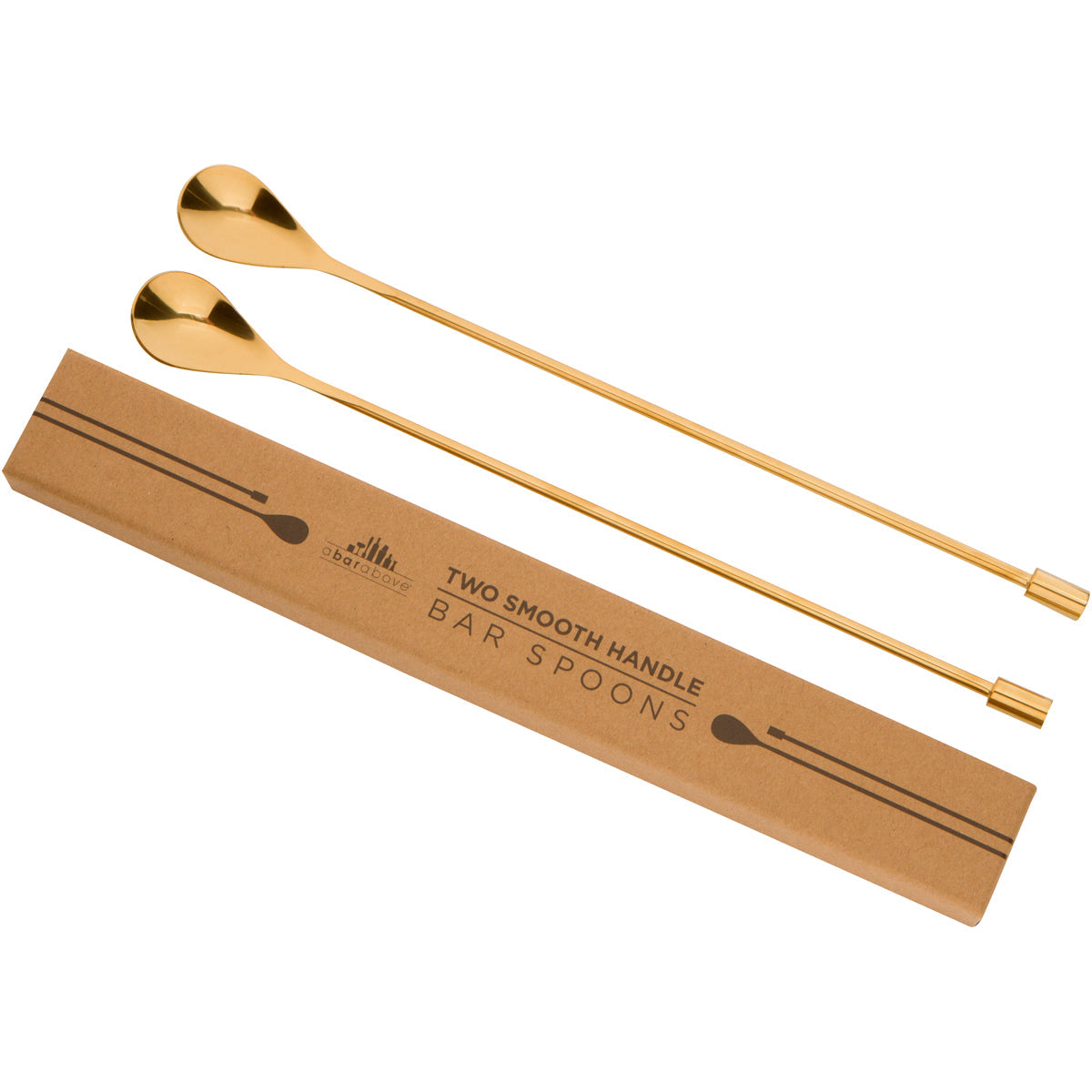 Vintage Copper Bar Spoons - 12 Inch Classic Cocktail Mixing Spoon for Bartenders & Home Bars - Perfect for Stirring, Layering & Crafting Cocktails