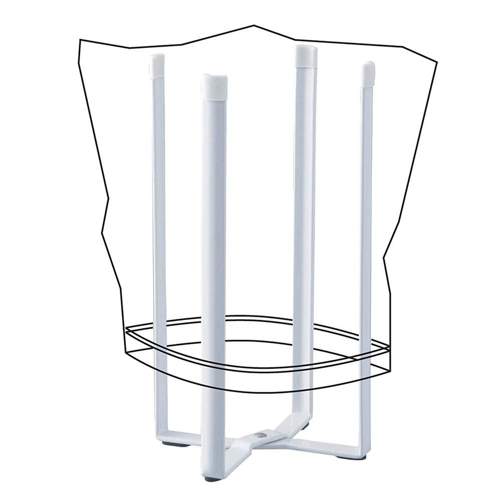 Multifunctional Eco-Friendly Stylish Cup Drain Rack & Kitchen Stand with Plastic Bag Holder for Home Kitchen Organization (White) - Perfect for Small Spaces & Modern Kitchens