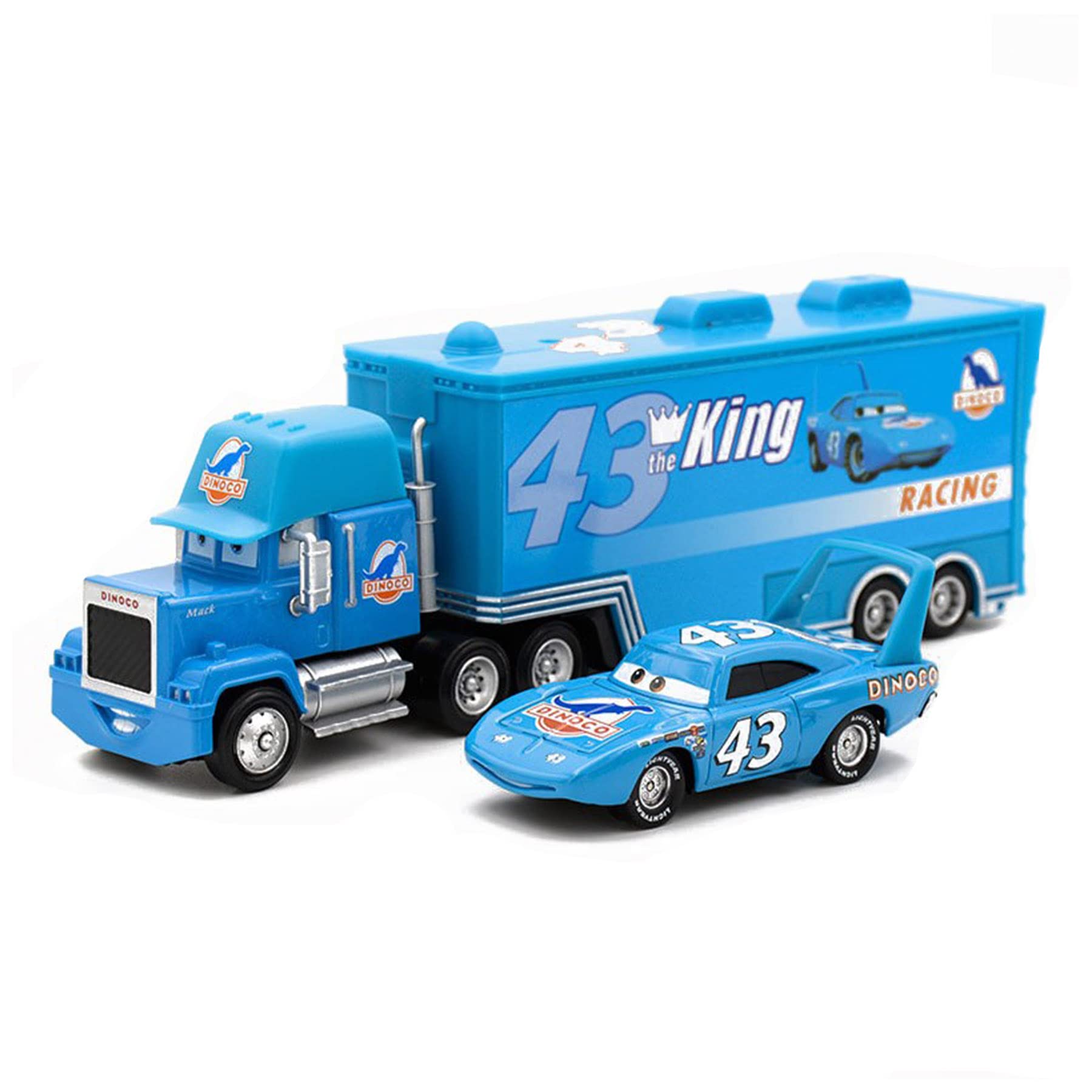 1:55 Scale Diecast Movie Car Toys - Mack Truck & Uncle Vehicle Set for Boys | Collectible Model Cars for Kids, Gift for Car Enthusiasts | Perfect for Playtime, Display & Birthday Presents