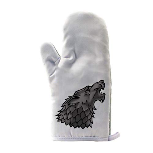 Wolf Head Oven Mitt - Heat Resistant BBQ & Baking Glove for Cooking, Grilling - Inspired by Game of Thrones & TV Show Parody - Perfect for Kitchen, Camping & Outdoor Cooking