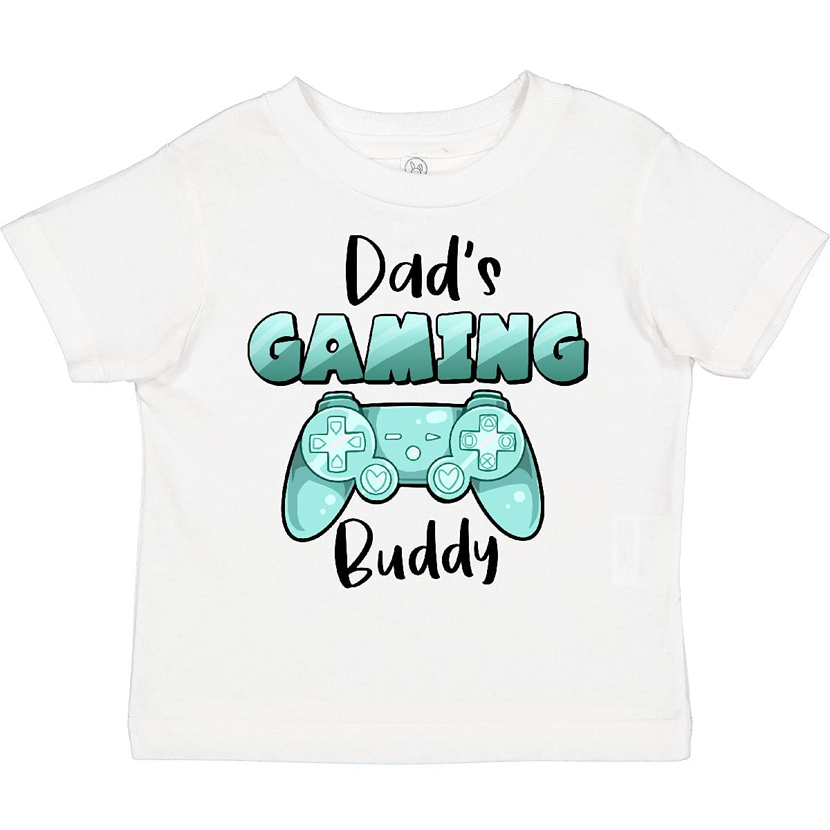 Inktastic Dad's Gaming Buddy - Aqua Controller Toddler T-Shirt | Cute Matching Father & Son Outfit for Gaming Enthusiasts | Perfect for Father's Day, Birthday & Family Game Nights
