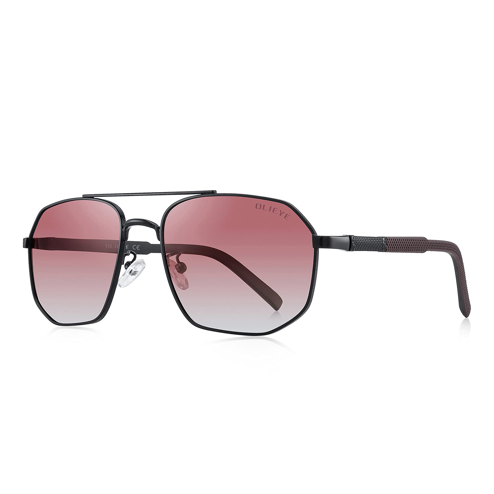 Polarized Sunglasses for Men & Women - Vintage Retro Square Geometric Metal Frame UV Protection Shades - Perfect for Driving, Beach & Outdoor Activities