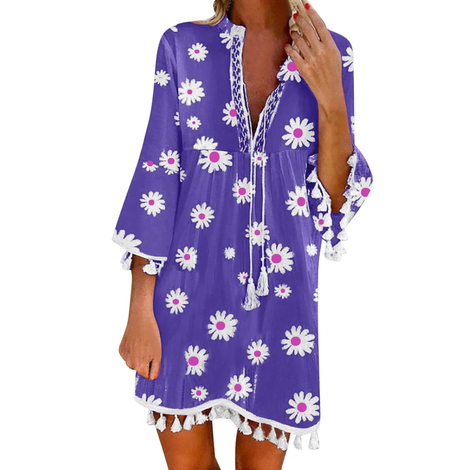 Women's Casual Summer Dresses - Flowy Beach Sundress with Pockets | Lightweight Breathable Sleeveless Maxi Dress for Vacation, Travel & Outdoor Activities