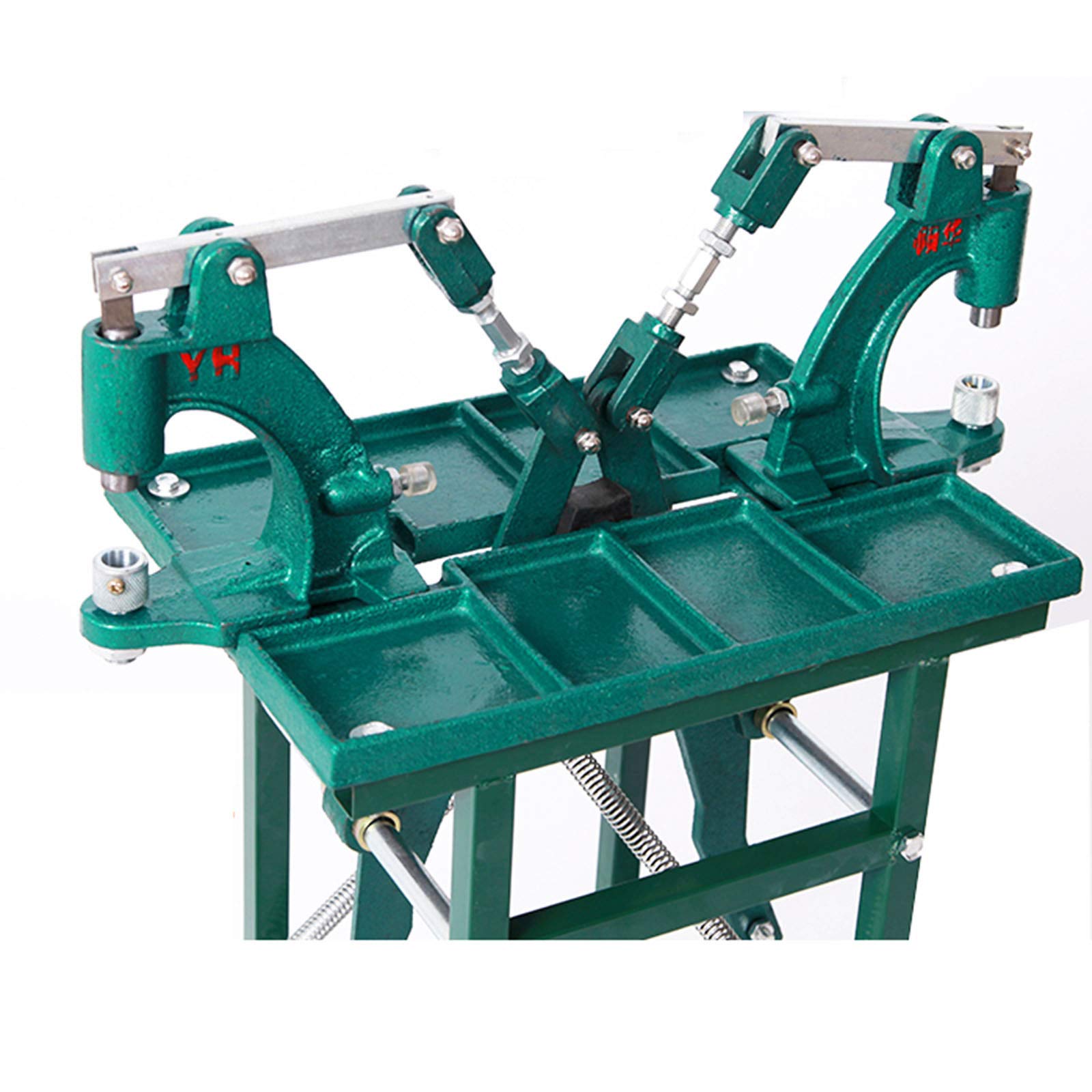 Heavy Duty Double Pedal Hand Press Hole Punch & Grommet Snap Riveting Machine - Foot Operated for Leather, Fabric, Canvas Crafting & DIY Projects