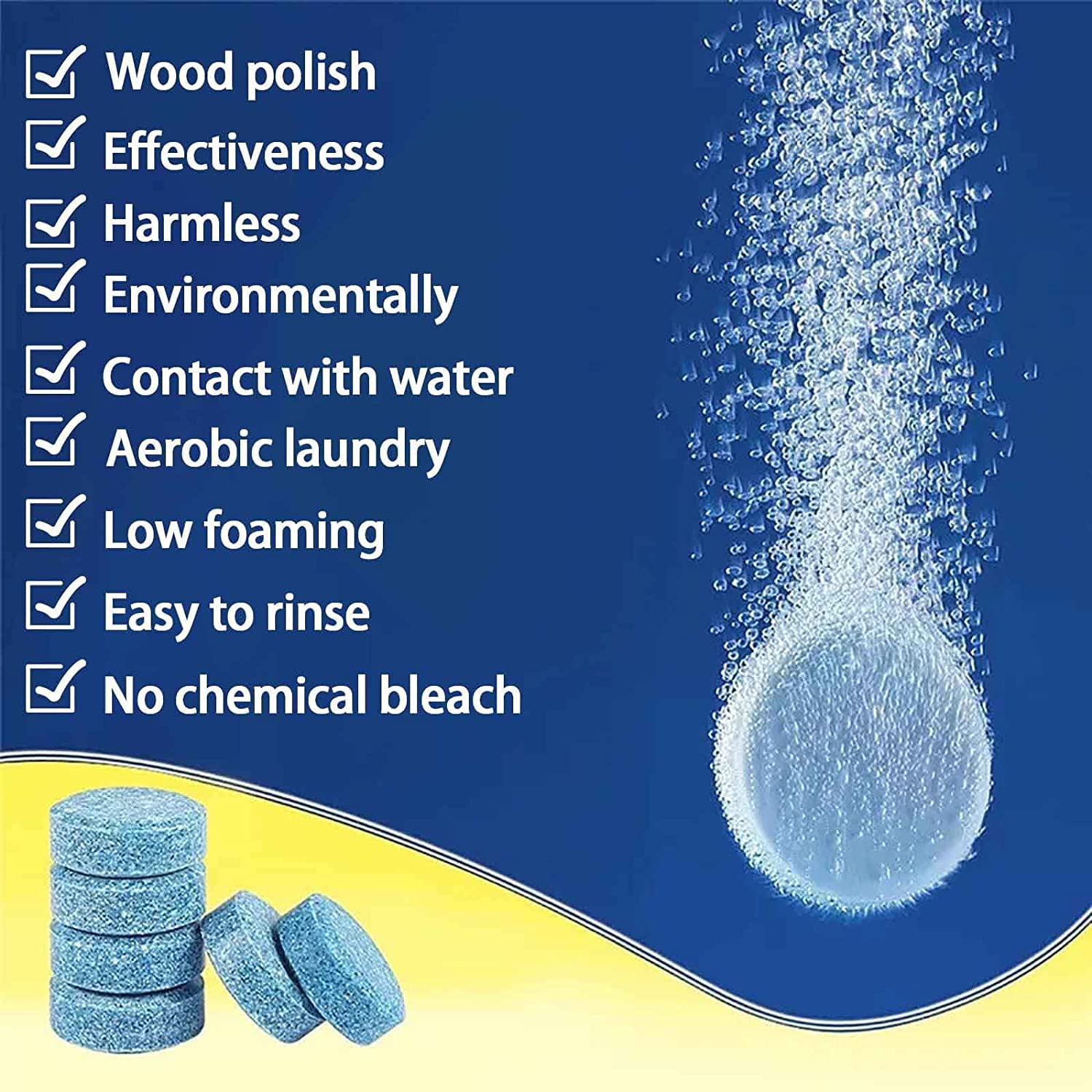 200PCS Glass & Window Cleaning Tablets for Home, Car Windshield - Concentrated Washer Fluid Tablets, Solid Wiper Cleaner for Auto & Household Use | Perfect for Streak-Free Windows, Mirrors, and Glass Surfaces