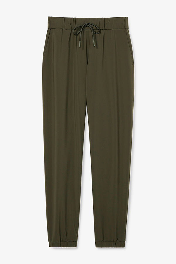 Delaney Jogger Pants for Women - OrigamiTech Stretch Olive Green Joggers | Comfortable Workout, Yoga, Lounge & Casual Wear