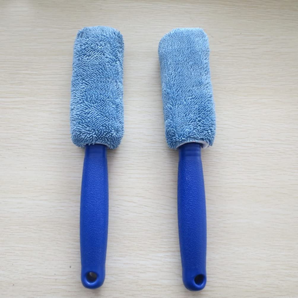VICASKY 2-Pack Car, Truck & Motorcycle Cleaning Brush Set - Heavy Duty Wheel, Tire & Hub Scrubber for Deep Cleaning - Perfect for Auto Detailing, Bike Maintenance & DIY Car Wash Accessories