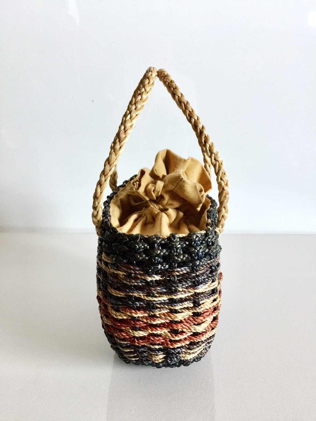 Handwoven Mini Straw Tote Bag - Navy Blue Beach Basket Purse for Women | Summer Beach Accessories, Picnic, Shopping & Vacation Essentials