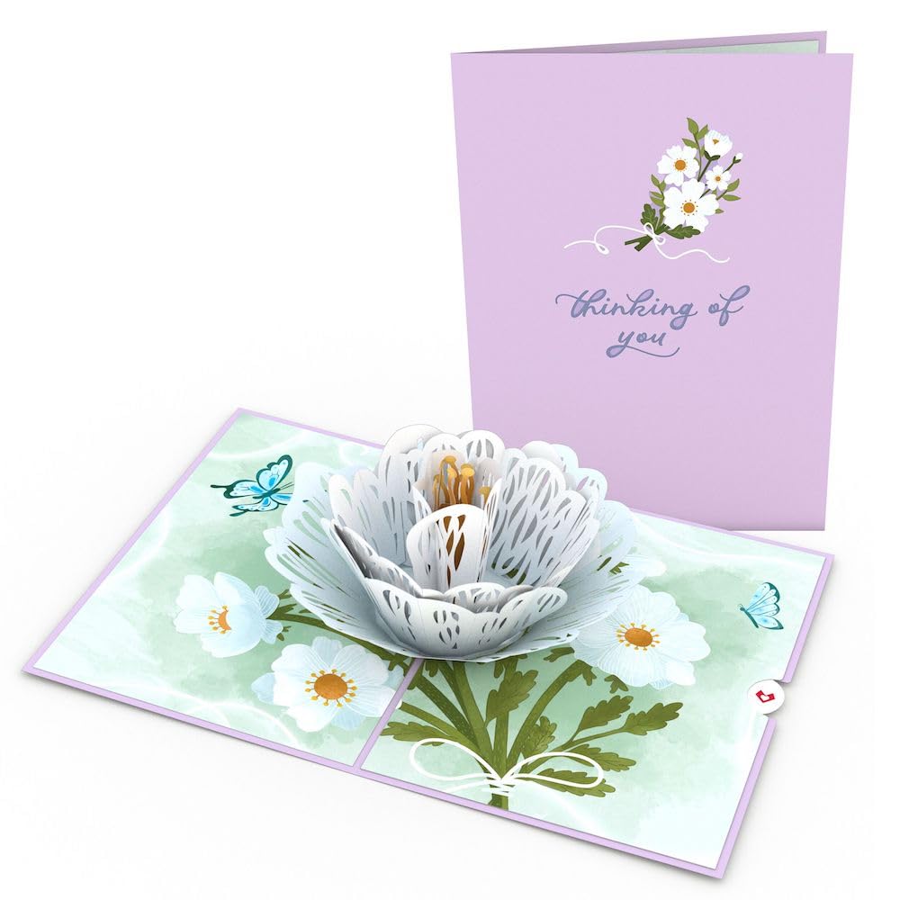 Lovepop Handcrafted 3D Thinking of You Flower Pop-Up Card – Sympathy & Greeting Card (5