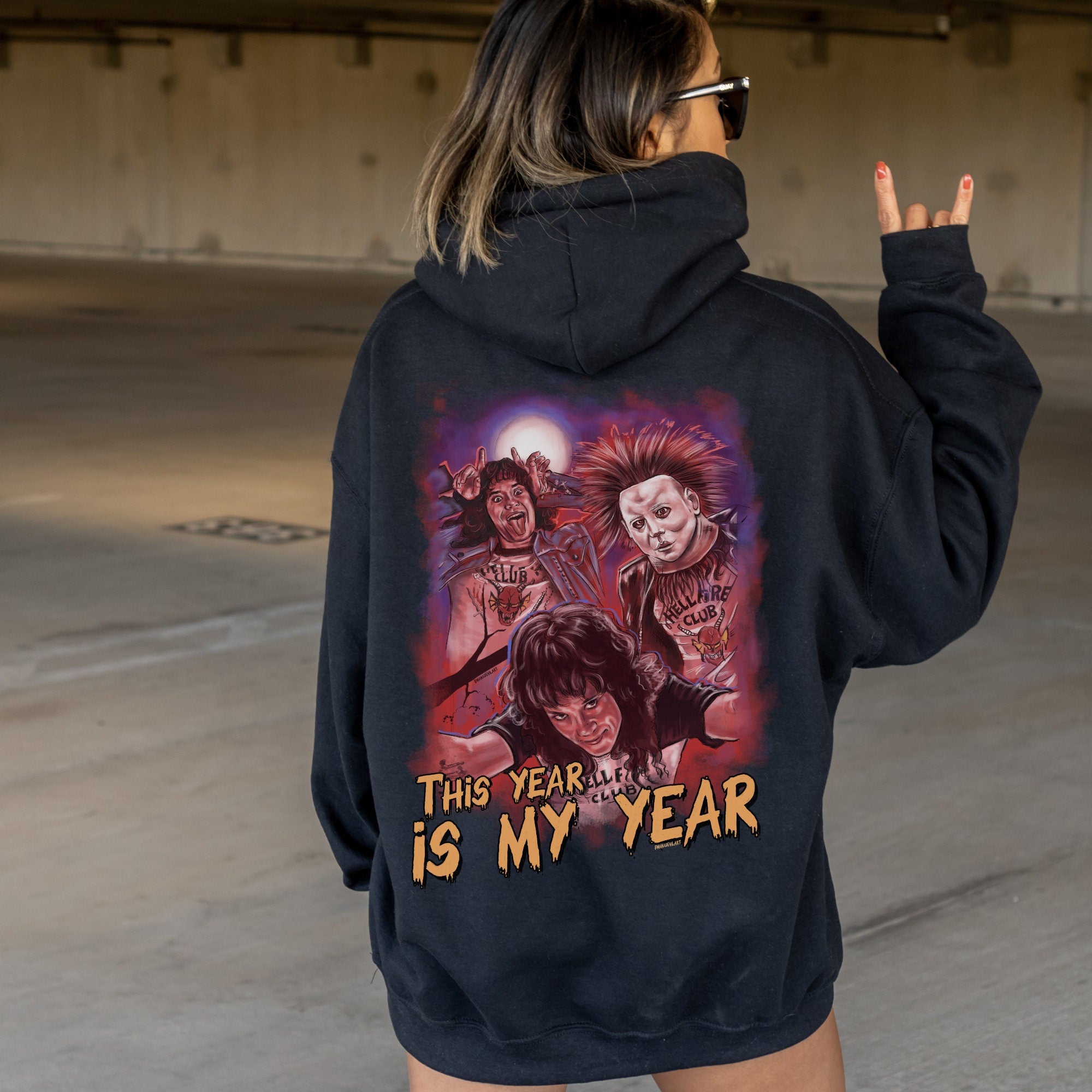 Eddie Munson Hoodie - Stranger Things Inspired Horror Costume & Fan Gift - Perfect for Cosplay, Halloween, and TV Show Merch Collectors