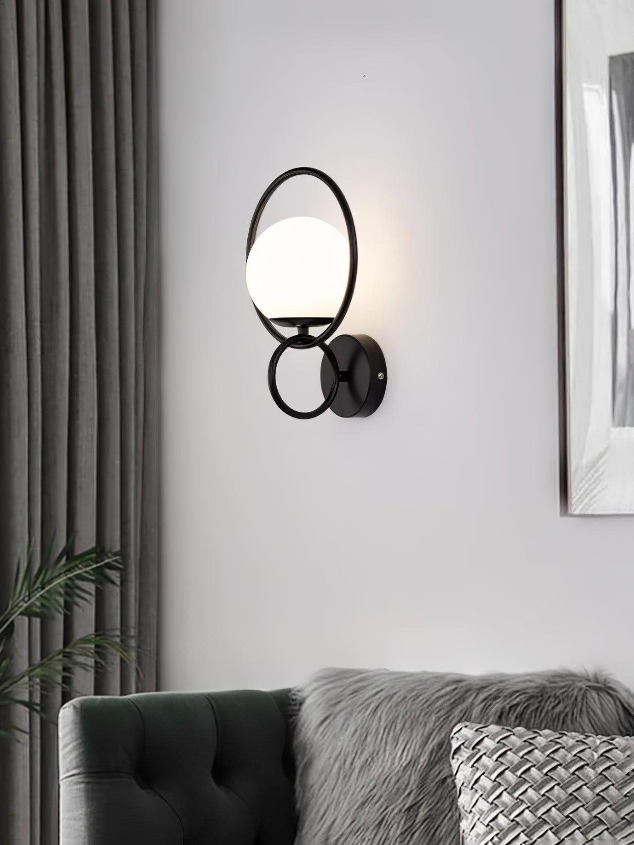 Circle Global Wall Lamp - Modern LED Wall Light Fixture for Living Room, Bedroom, and Hallway - Energy-Efficient Indoor Lighting Solution