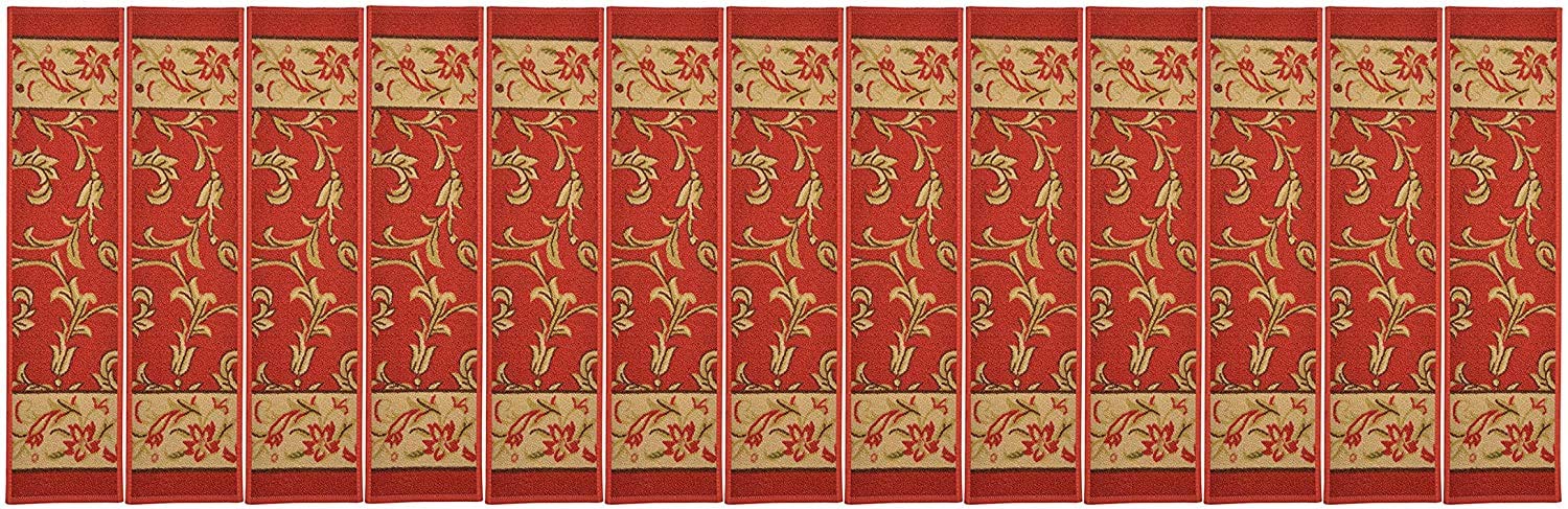 Custom Non-Slip Stair Treads - Veronica Red 26