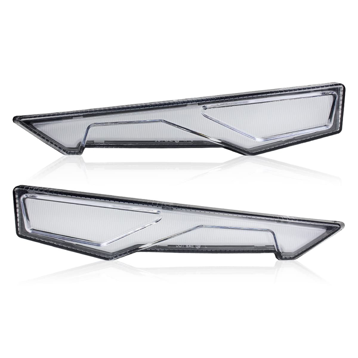 Polaris Slingshot S SL SLR R LE 2014-2021 Front Upper Accent Panel Light Kit - Daytime Running Lights & Trim Panel Replacement #2884604 #2414077 #2414078 | Upgrade Your Ride for Enhanced Visibility & Style