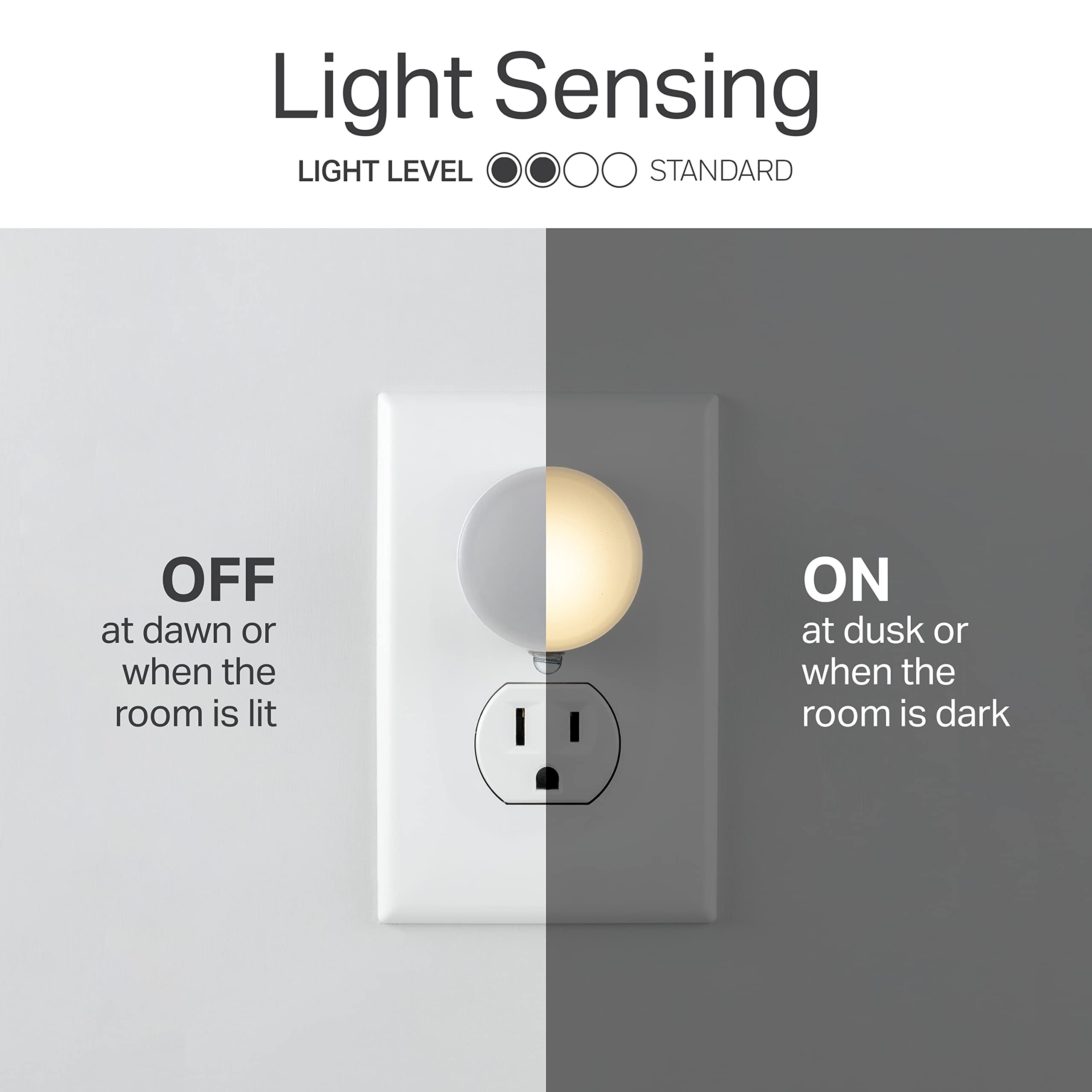 Mini LED Night Light Plug-In with Dusk to Dawn Sensor - Warm White Compact Ambient Lighting for Bedroom, Bathroom, Nursery, Hallway & Kitchen - 2 Pack - Perfect for Safe Nighttime Navigation and Cozy Home Atmosphere