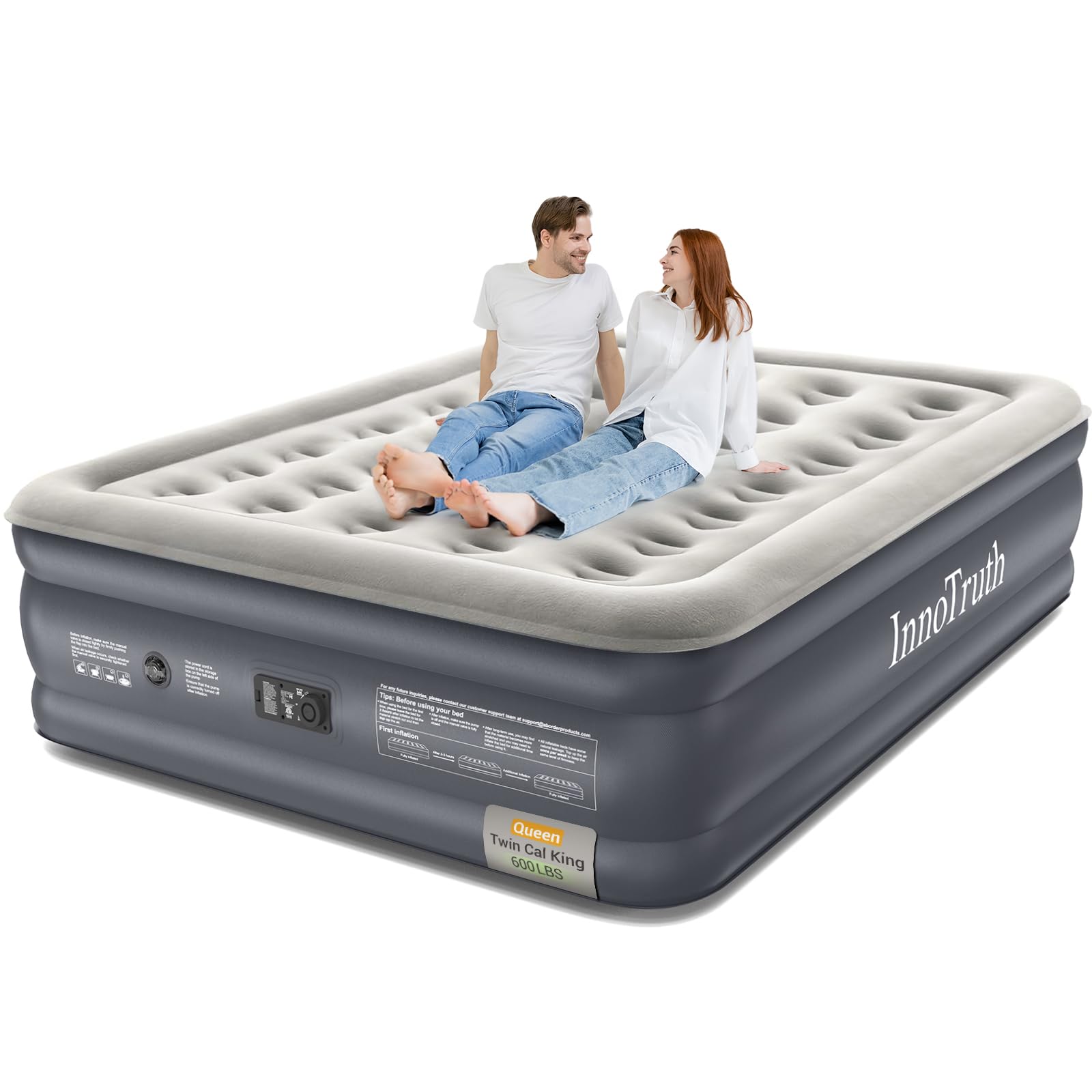 InnoTruth Queen Air Mattress with Built-in Pump - 18