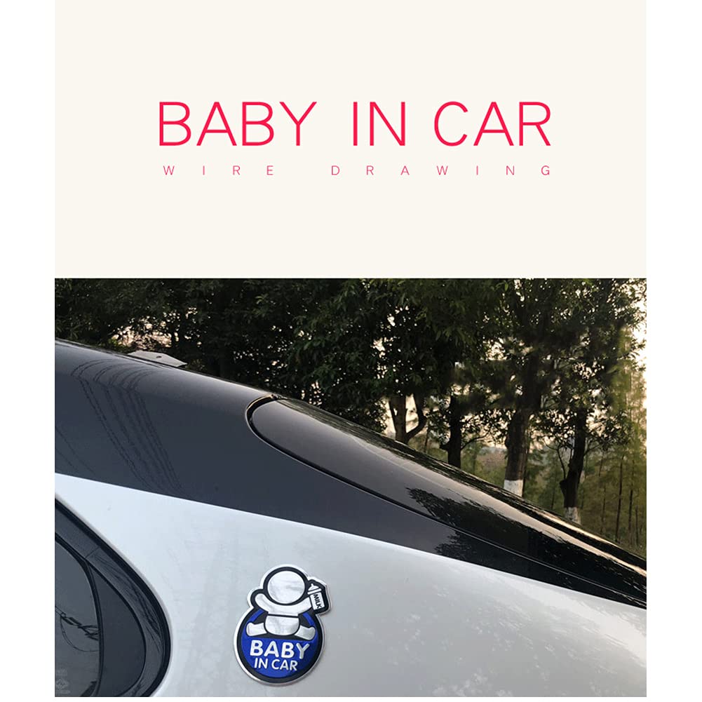 Waterproof Baby in Car Warning Sticker - Self-Adhesive Decal for Windshield, Window & Bumper - Pink Baby Board Sign for Safety - Perfect for Cars, Strollers & Nursery Rooms