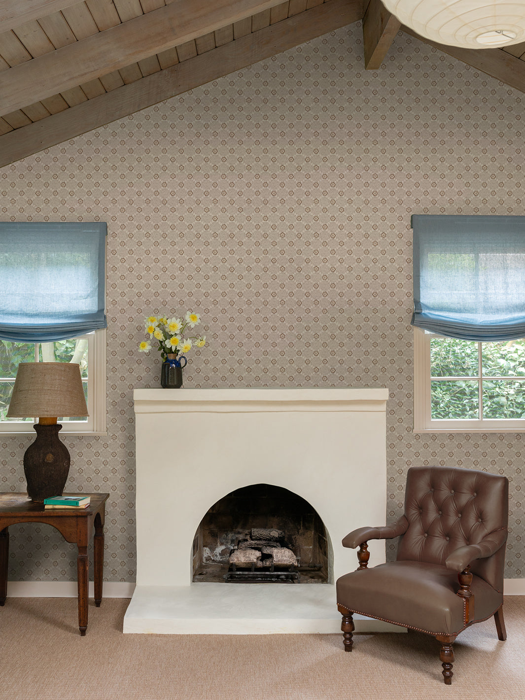Nathan Turner 'Lucia' Brown Wallpaper - Premium Peel & Stick Wallpaper for Living Room, Bedroom, and Home Decor
