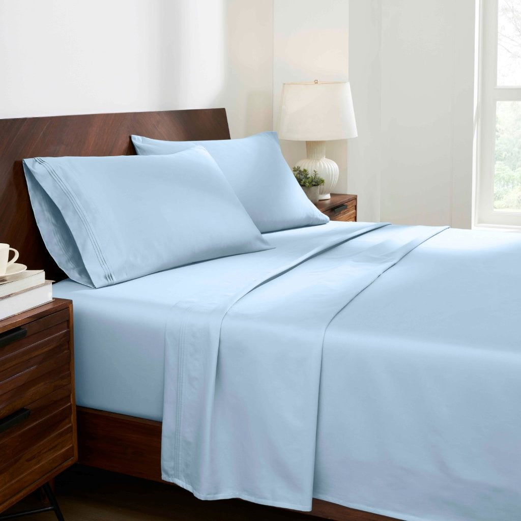 1000 Thread Count Egyptian Cotton Bed Sheet Set - Super Soft Luxury Sheets for Olympic Queen Size Bed - Perfect for Home, Hotel & Guest Room Comfort
