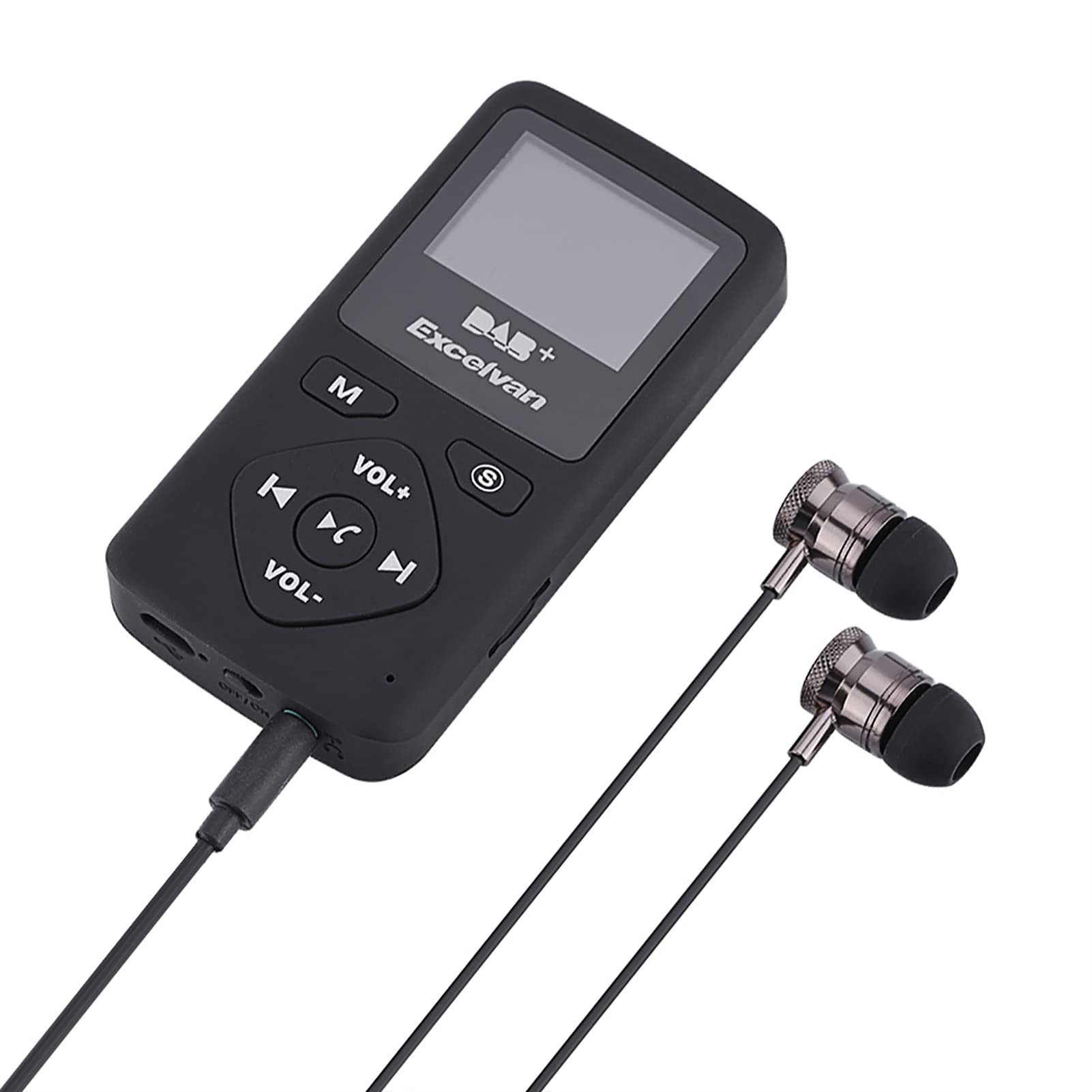 Portable DAB/DAB+ Digital Radio with Bluetooth 5.0, MP3 Player, TF Card Slot & Included Headphones - Compact FM/AM Receiver for Hiking, Camping, Travel, Gym Workouts & Outdoor Adventures
