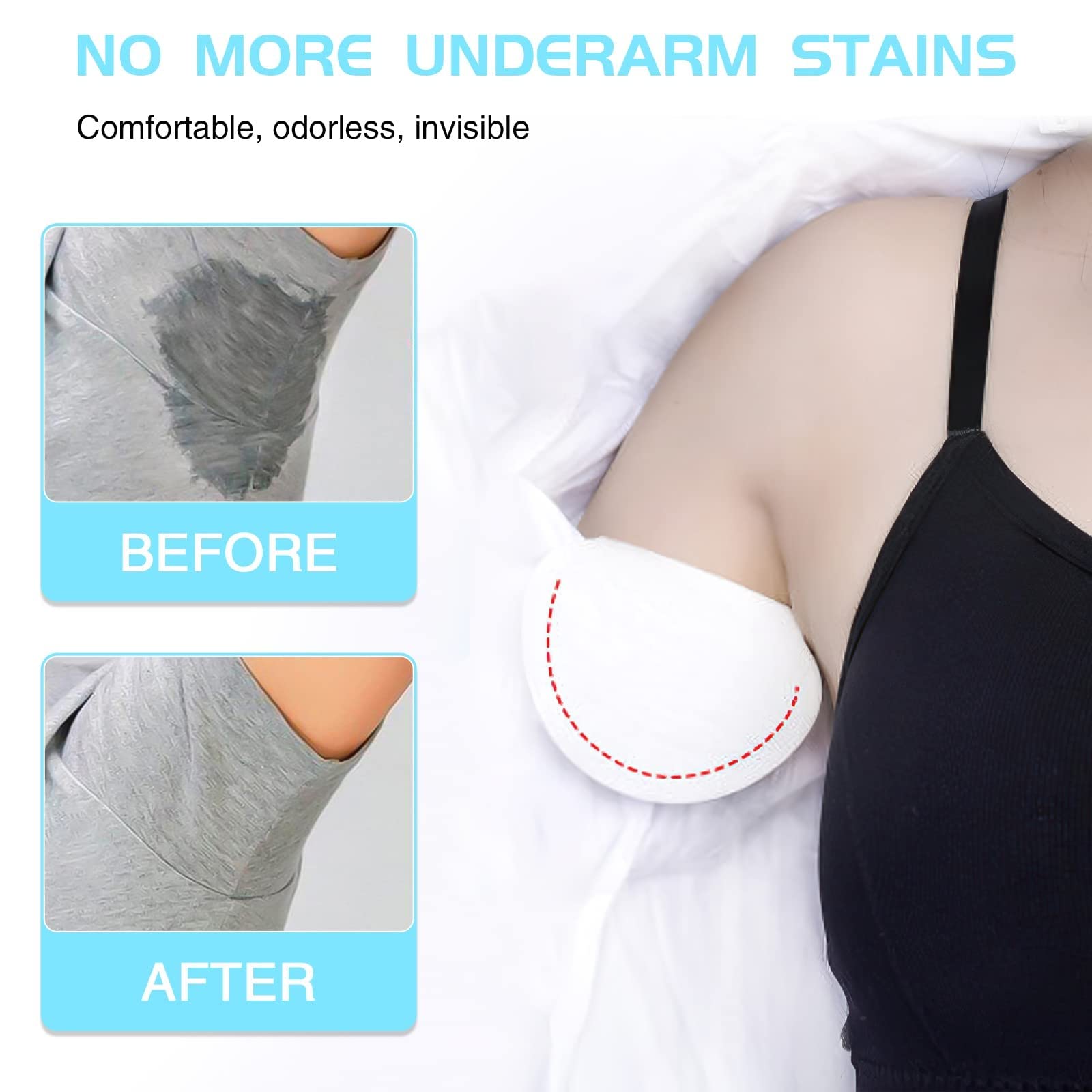 MYYNTI Disposable Underarm Sweat Pads - Self Adhesive Armpit Shields for Women & Men | 10 Pack | Antiperspirant & Odor Control | Perfect for Workouts, Business Meetings & Hot Weather