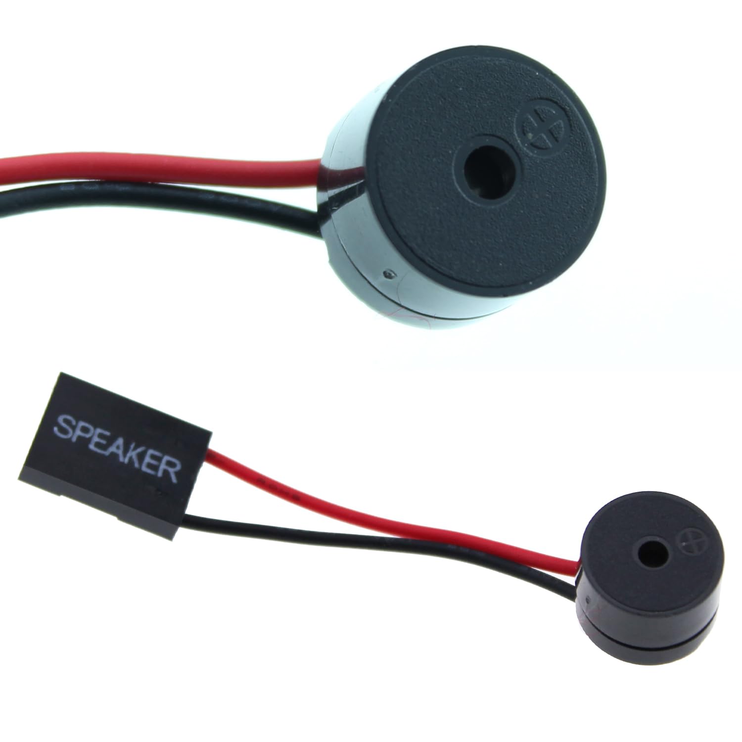 SQXBK 4PCS Black PC Internal Buzzer Speaker - Mini Motherboard BIOS Alarm with Plug for Computer Case Cabinet | DIY PC Build & Repair, System Error Alerts, Hardware Troubleshooting