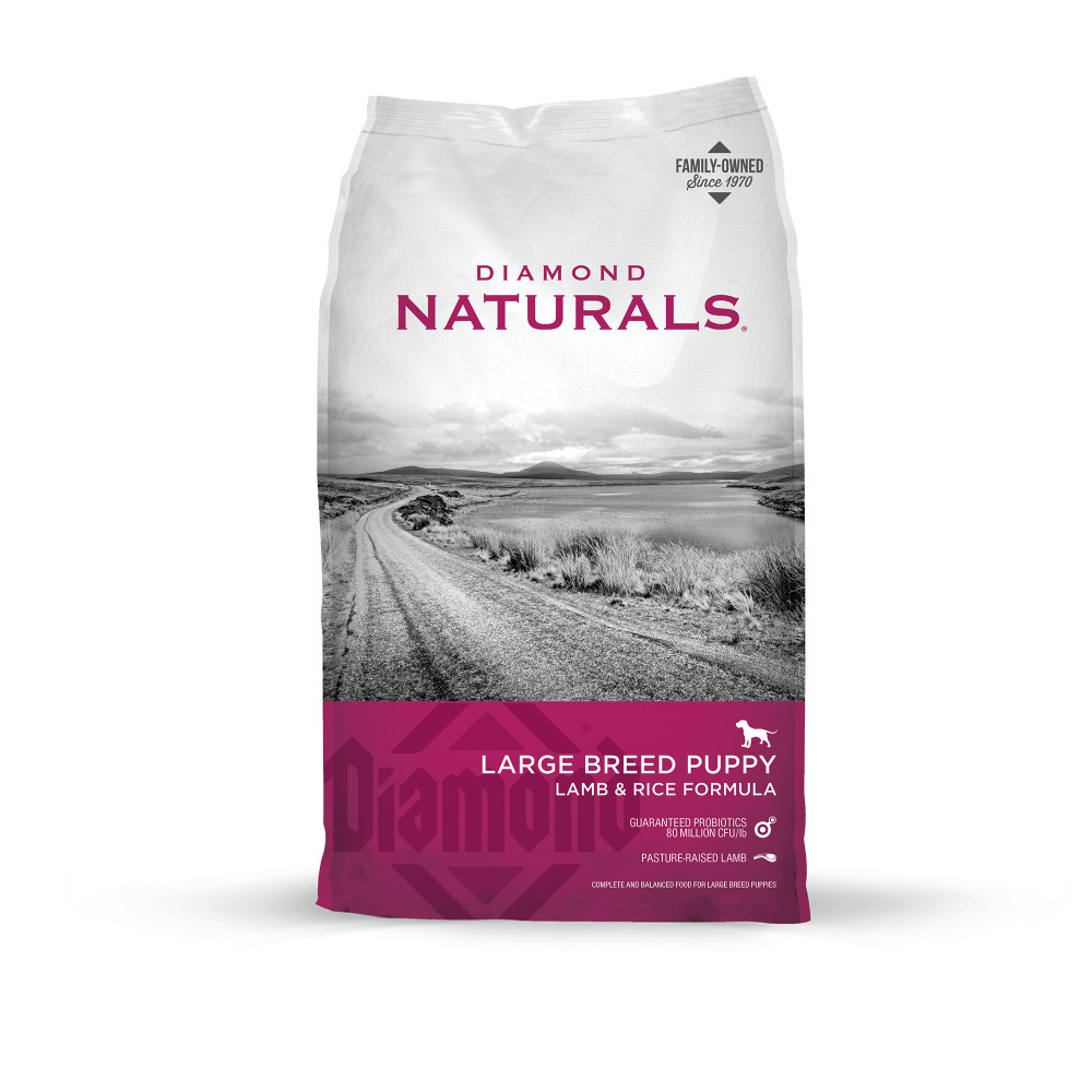 Diamond Naturals Large Breed Puppy Dry Food - Lamb & Rice Recipe for Healthy Growth | Ideal for Large Breed Puppies, Supports Joint & Bone Development