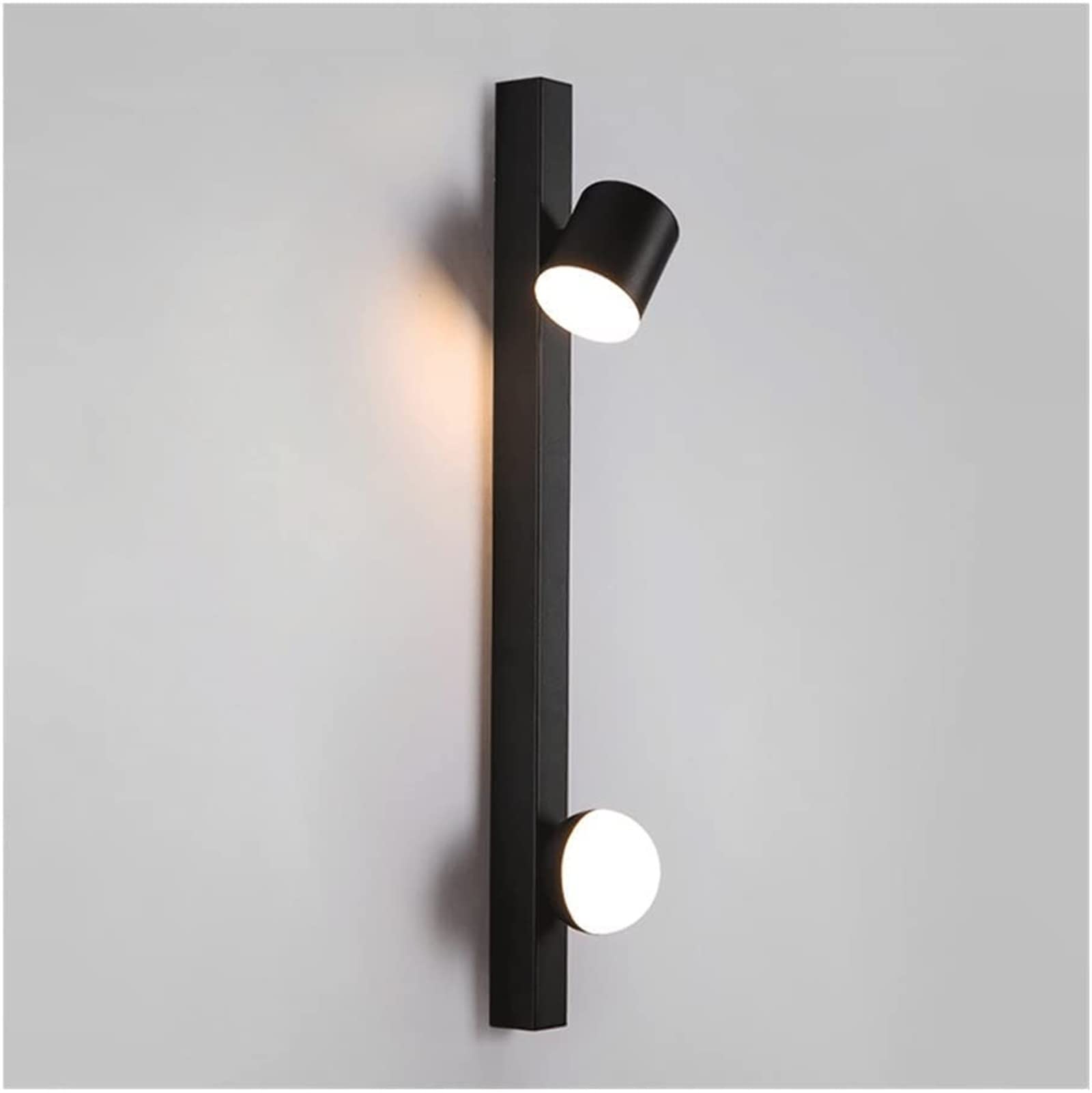 Modern LED Wall Sconce Light - Adjustable Angle 5W+3W Reading Lamp, Black Metal Wall Lighting Fixture for Bedroom, Hallway, Living Room & Hotel Decor | Perfect for Bedside Reading, Ambient Lighting and Home Interior Design