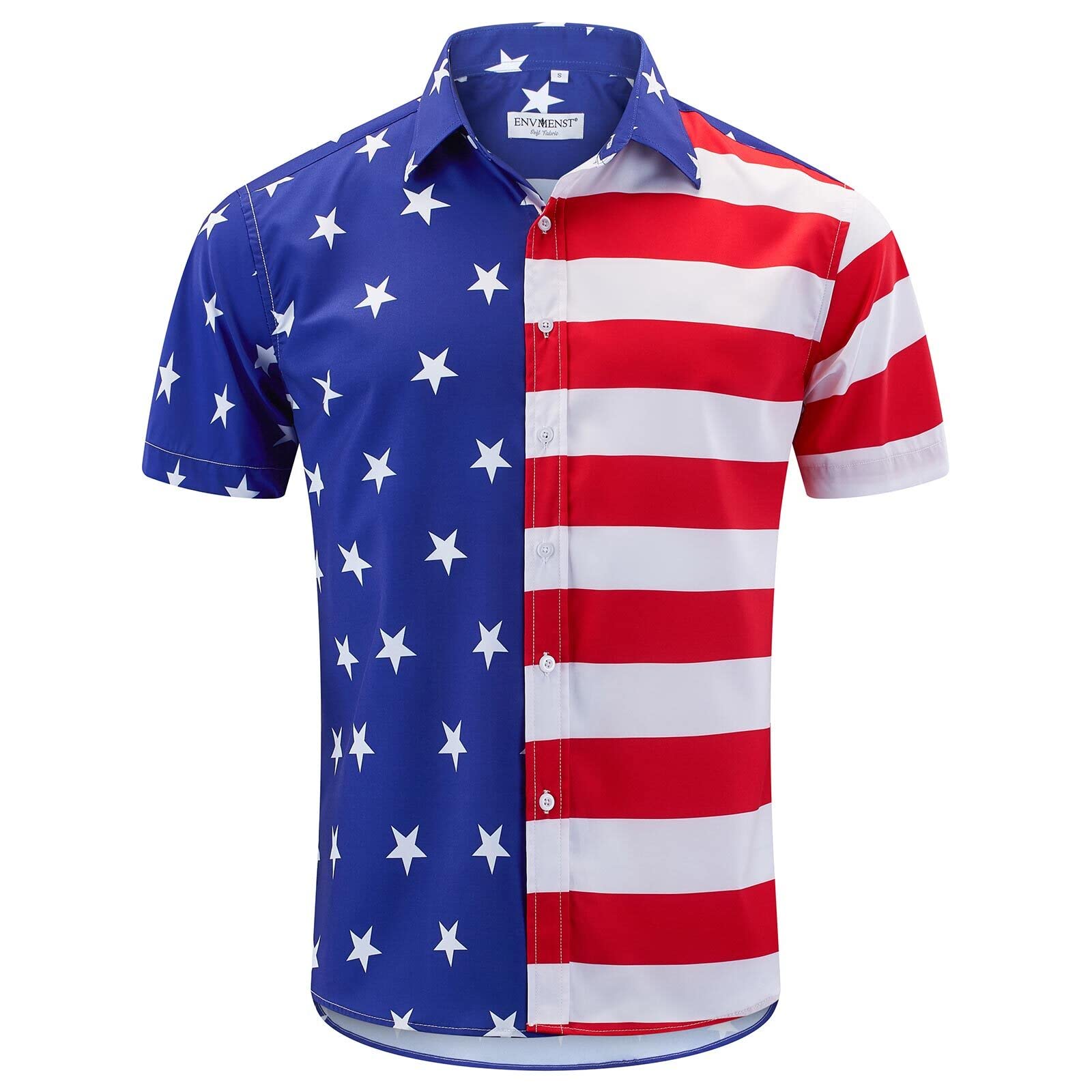 **American Flag Hawaiian Shirt for Men - Lightweight Short Sleeve Button Down Shirt | Breathable Summer Shirt for 4th of July, Independence Day & Patriotic Events | Casual Beachwear for BBQs, Pool Parties & Tropical Vacations | Perfect Gift for Dad, Husband or Boyfriend | Great for Travel, Cruise Wear & Outdoor Celebrations | Stylish Patriotic Shirt for Backyard Cookouts, Parades & Luaus**