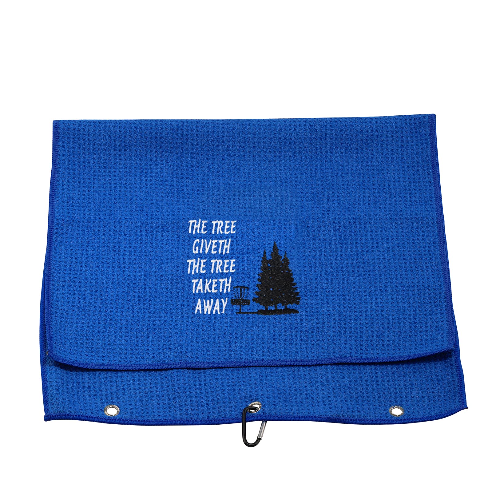 Premium Disc Golf Towel with Clip - The Tree Giveth The Tree Taketh Away - Durable & Absorbent Golf Accessory for Players - Perfect Golf Gift for Outdoor Sports Enthusiasts - Ideal for Wiping Discs & Hands During Tournaments