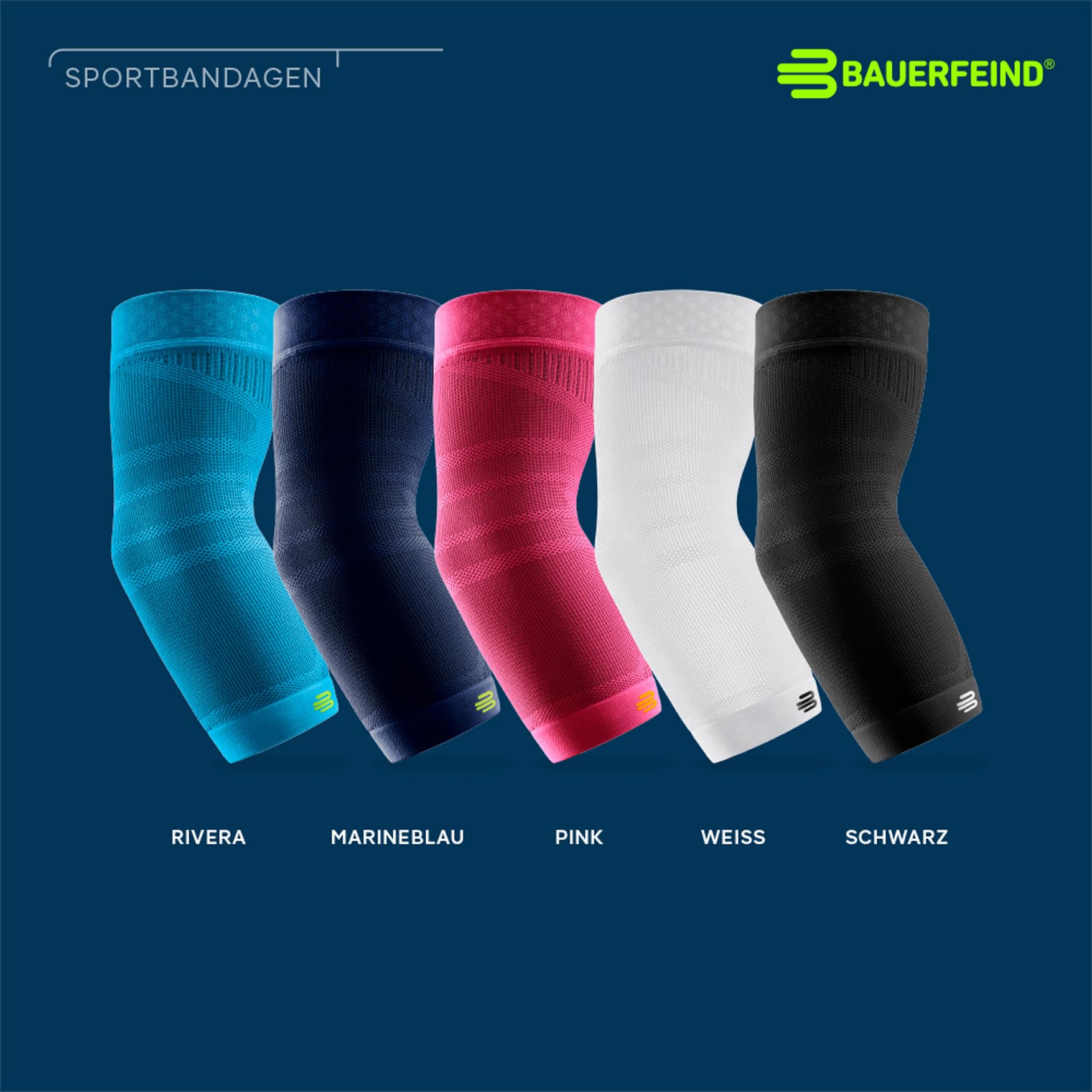Bauerfeind Sports Compression Elbow Sleeve - Unisex Left/Right Support for Tennis, Golf, Weightlifting & Arthritis Relief - Breathable White X-Large for Enhanced Performance & Recovery