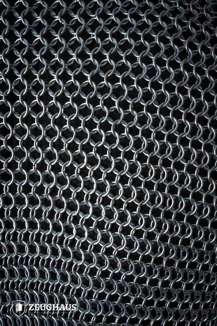 10mm Galvanized Chainmail Hauberk with Round Rings - Medieval Armor for LARP, Cosplay & Renaissance Fairs