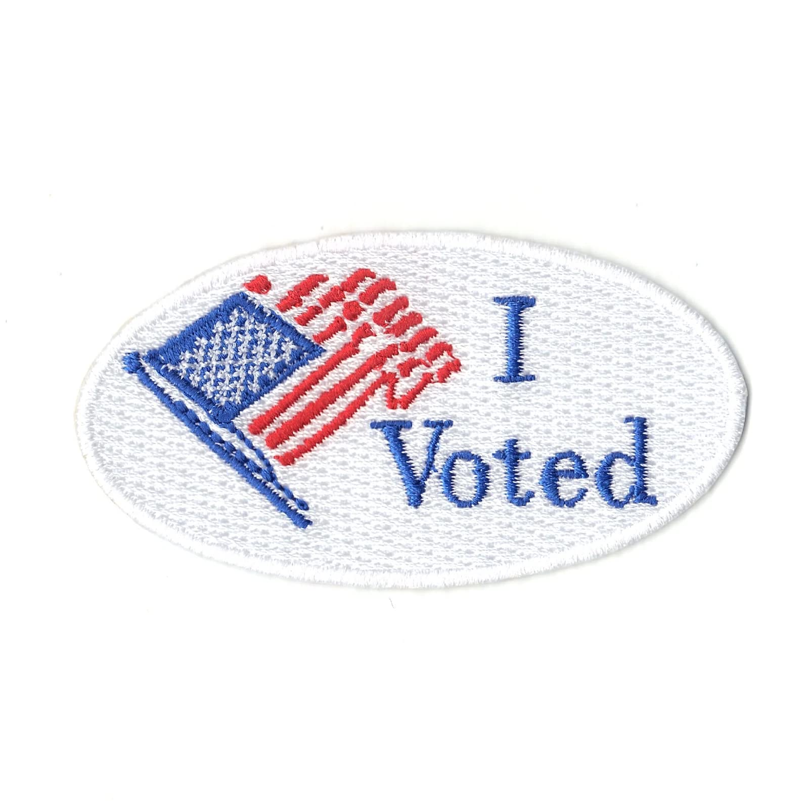 I Voted Flag Patch - Patriotic Election Embroidered Iron-On Badge for Jackets, Bags & Hats - Perfect for Voting Day, Political Events & American Pride Celebrations
