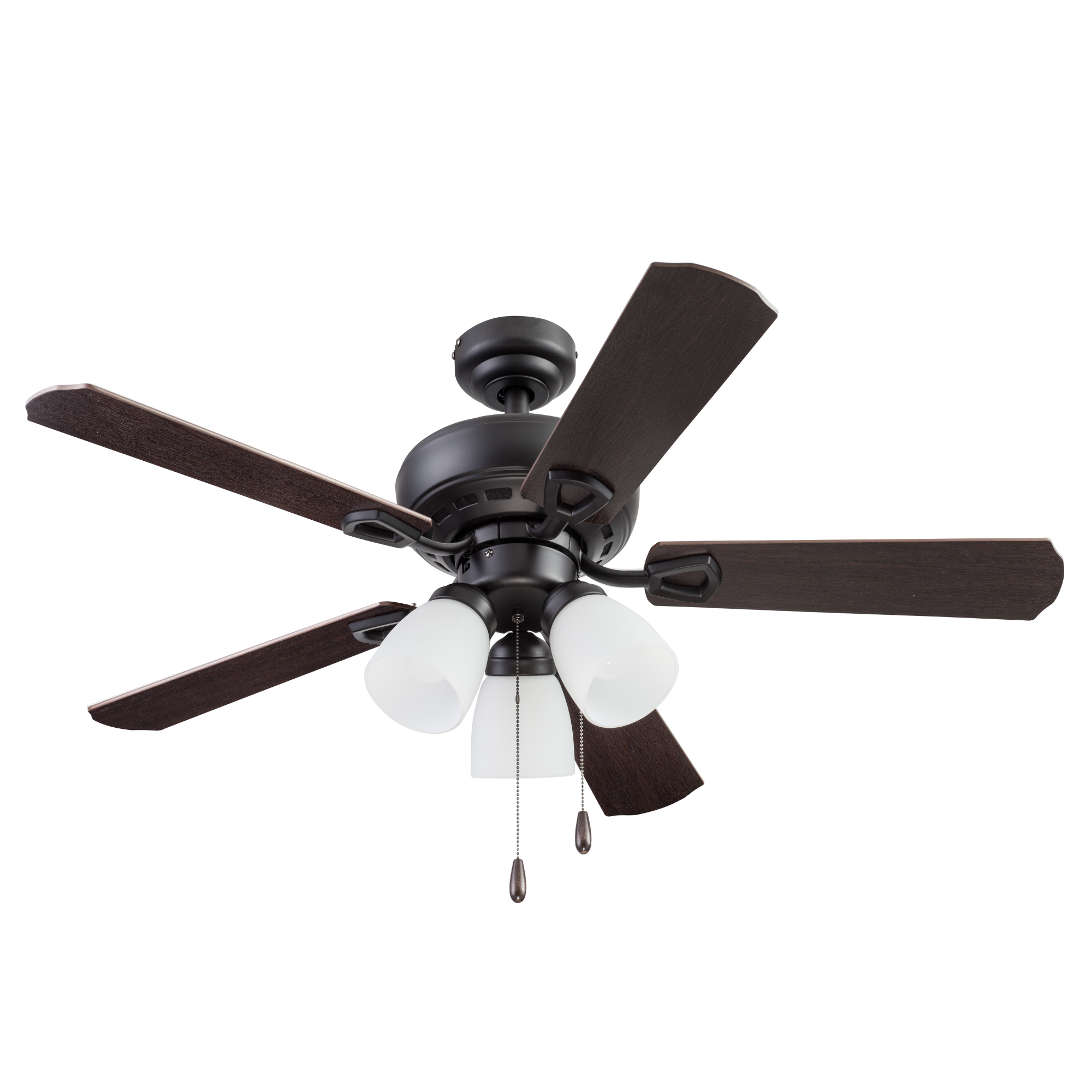44 Inch Miller Park Ceiling Fan with Espresso Bronze Finish & Pull Chain - Perfect for Living Room, Bedroom, and Outdoor Patio Cooling