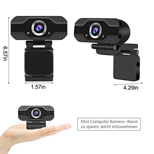 1080P HD Autofocus Webcam with Built-in Microphone - USB Computer Web Camera for Online Classes, Video Conferencing, Live Streaming & Zoom Meetings (Perfect for Remote Work, Distance Learning & Virtual Events)