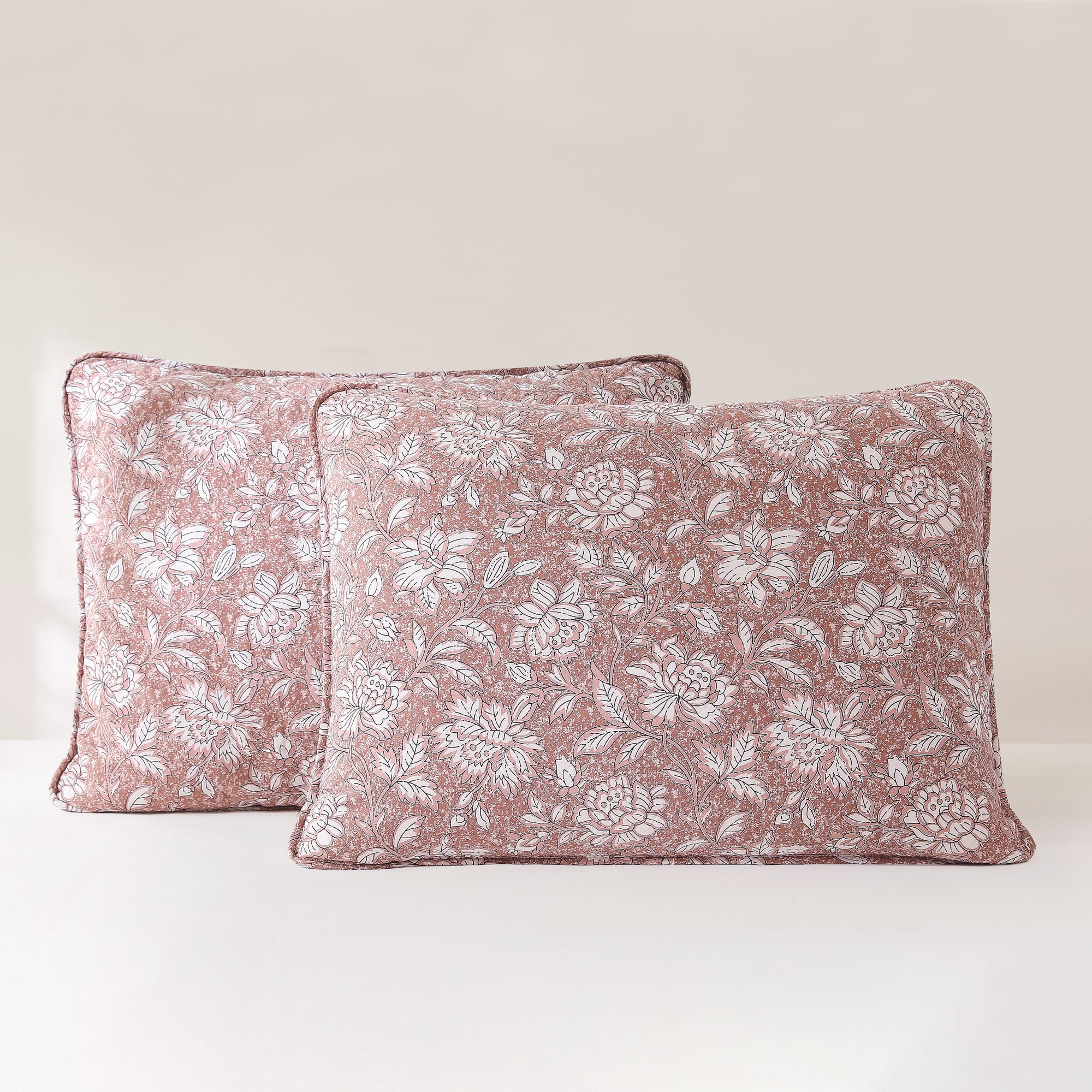 Zara Floral Block Reversible Cotton Quilt Set - Queen Size Bedding, Soft & Breathable Comforter Cover with Pillowcases - Perfect for Spring & Summer Bedroom Decor